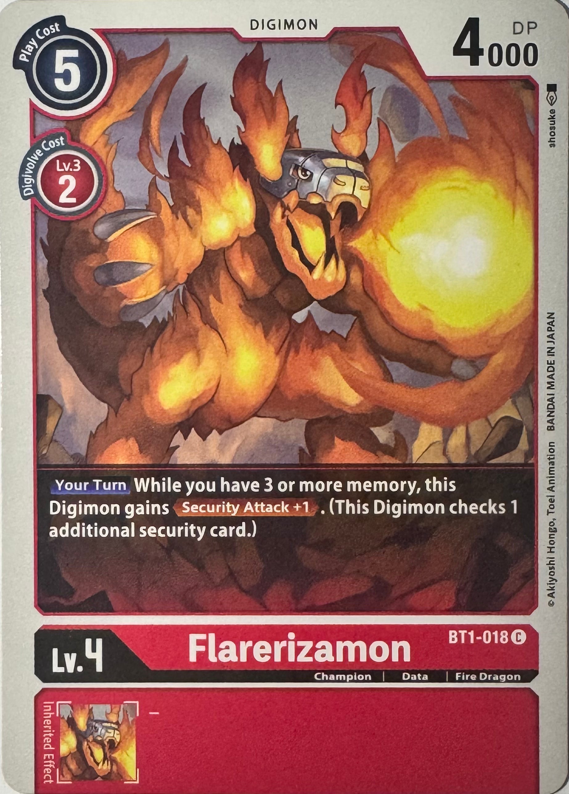 Digimon Tcg Flarerizamon Bt1-018