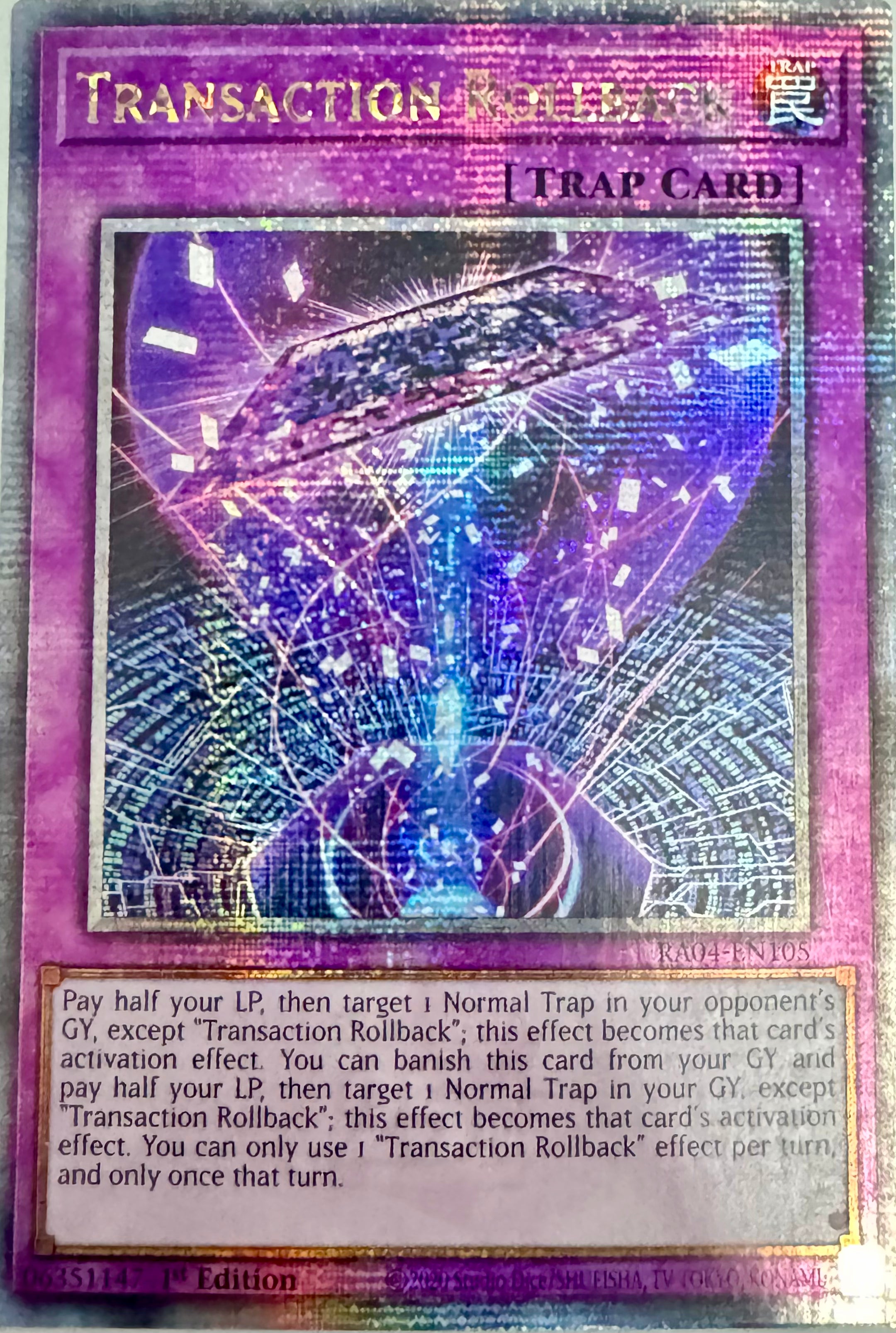 YUGIOH! TRANSACTION ROLLBACK RA04-EN105 QUARTER CENTURY