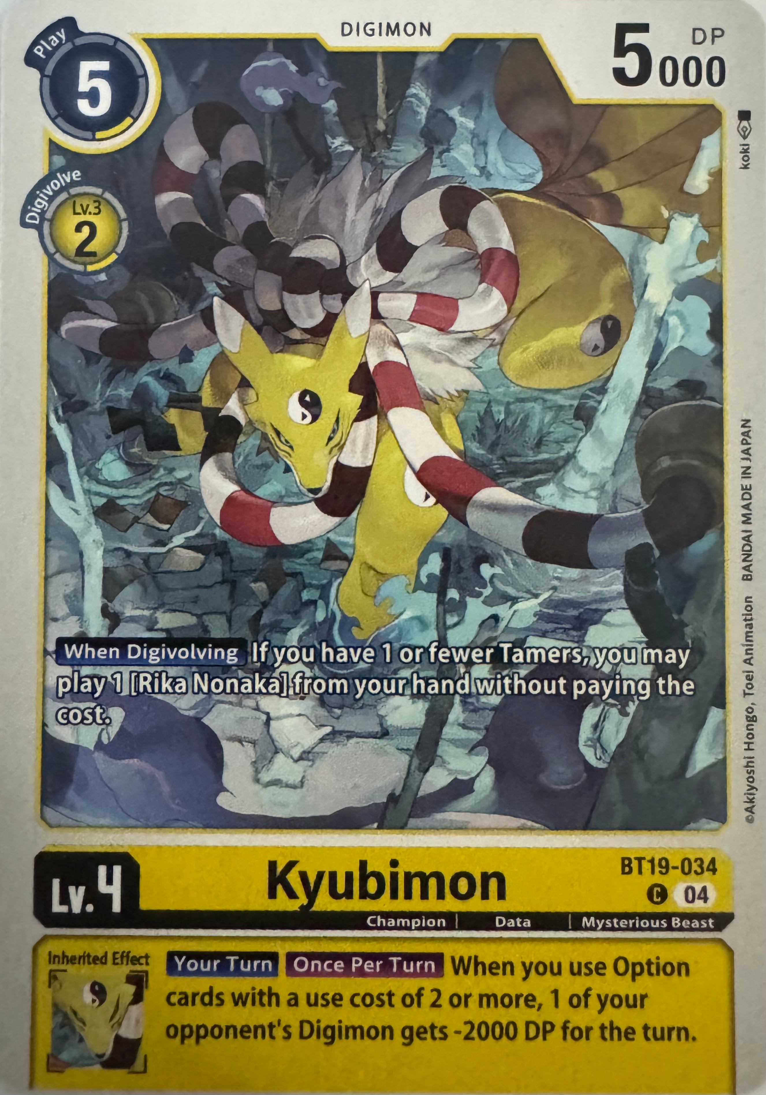 Digimon Tcg Kyubimon Bt19–034
