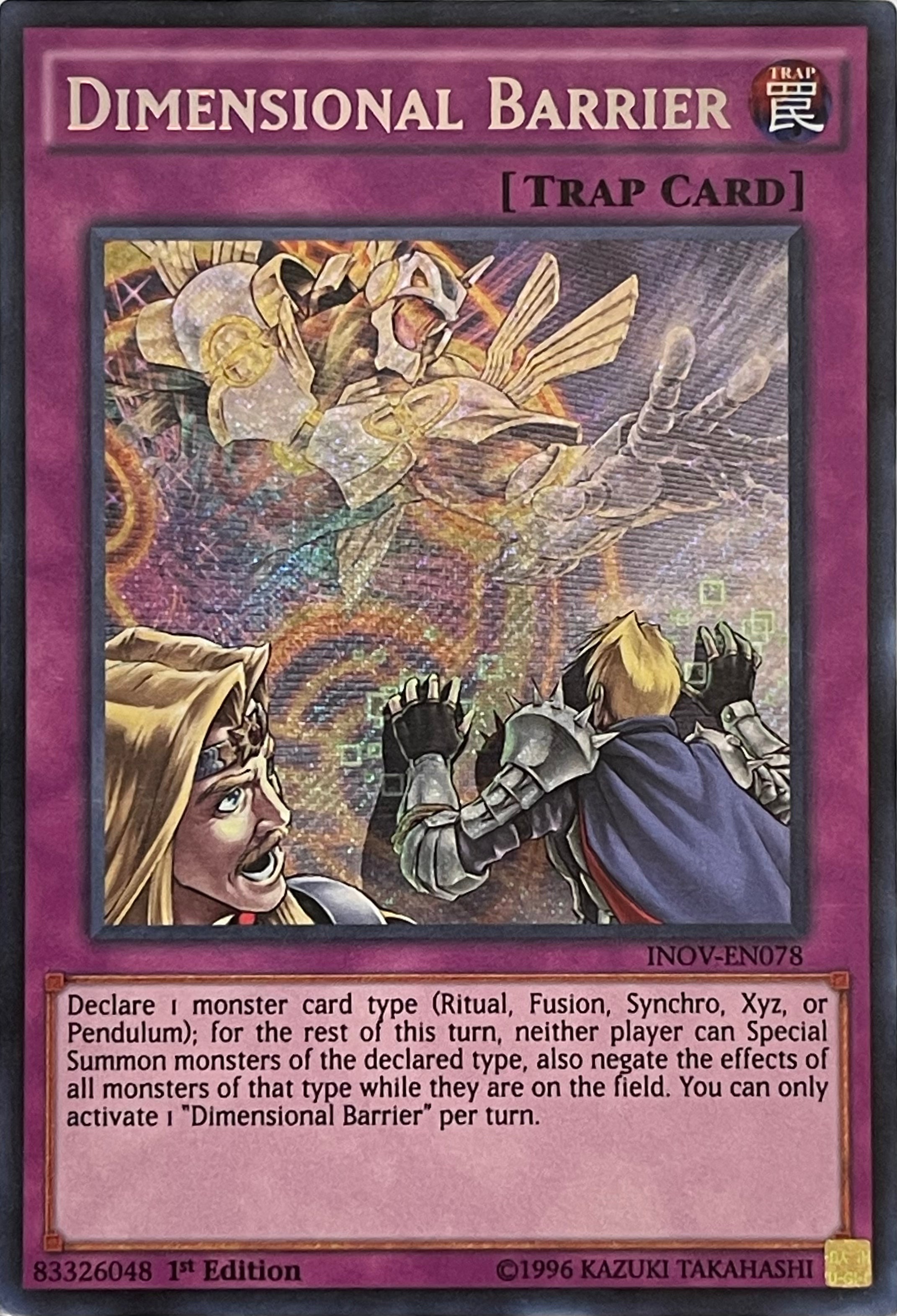 Yugioh! Dimensional Barrier INOV-EN078 1st Edition Secret