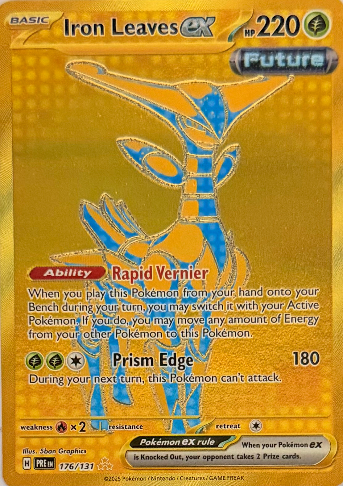 Pokemon Tcg Iron Leaves Ex 176/131