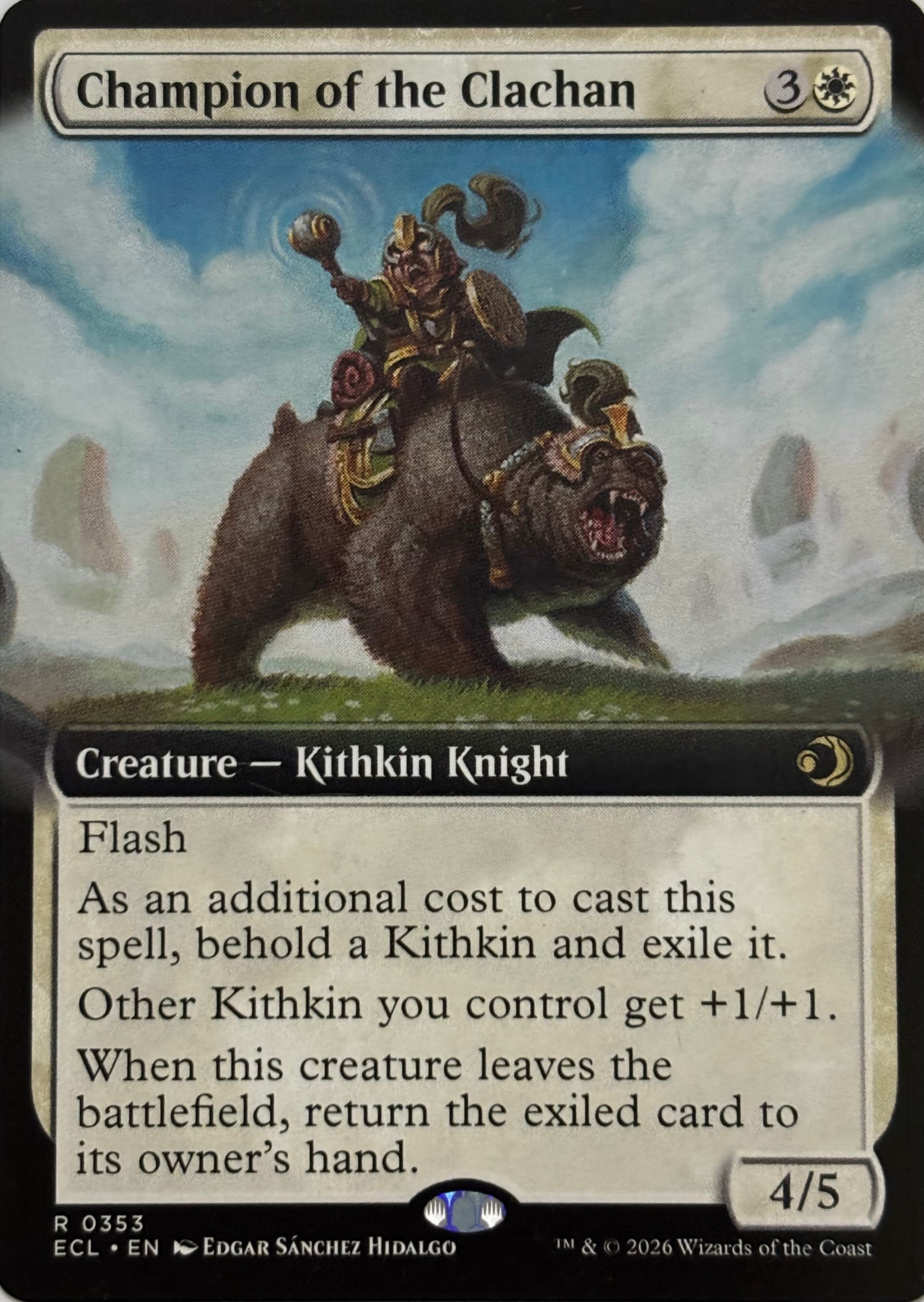 Magic Tcg Champion of the Clachan 0353 (Extended Art) Rare