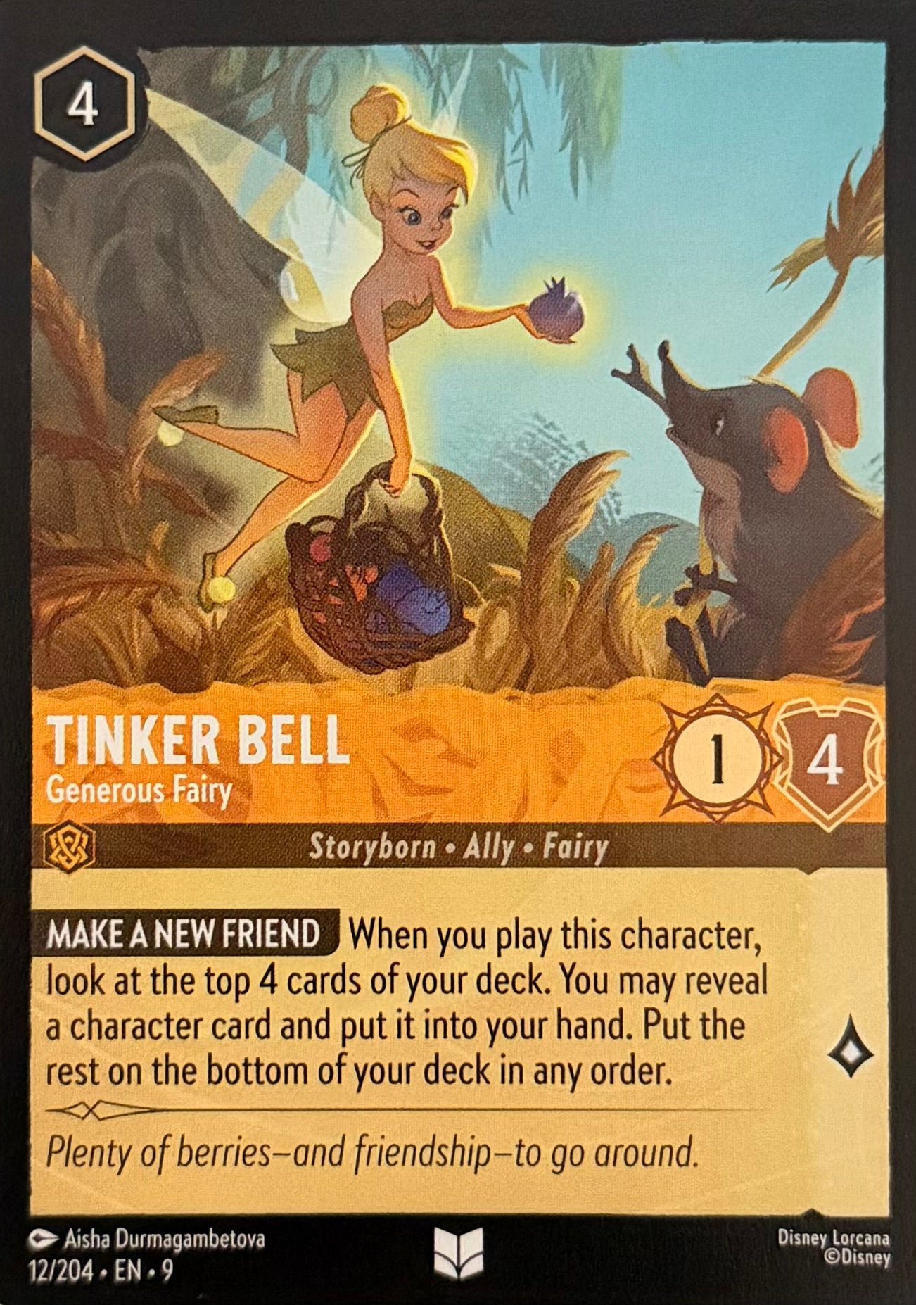 Disney Lorcana Tinker Bell 12/204