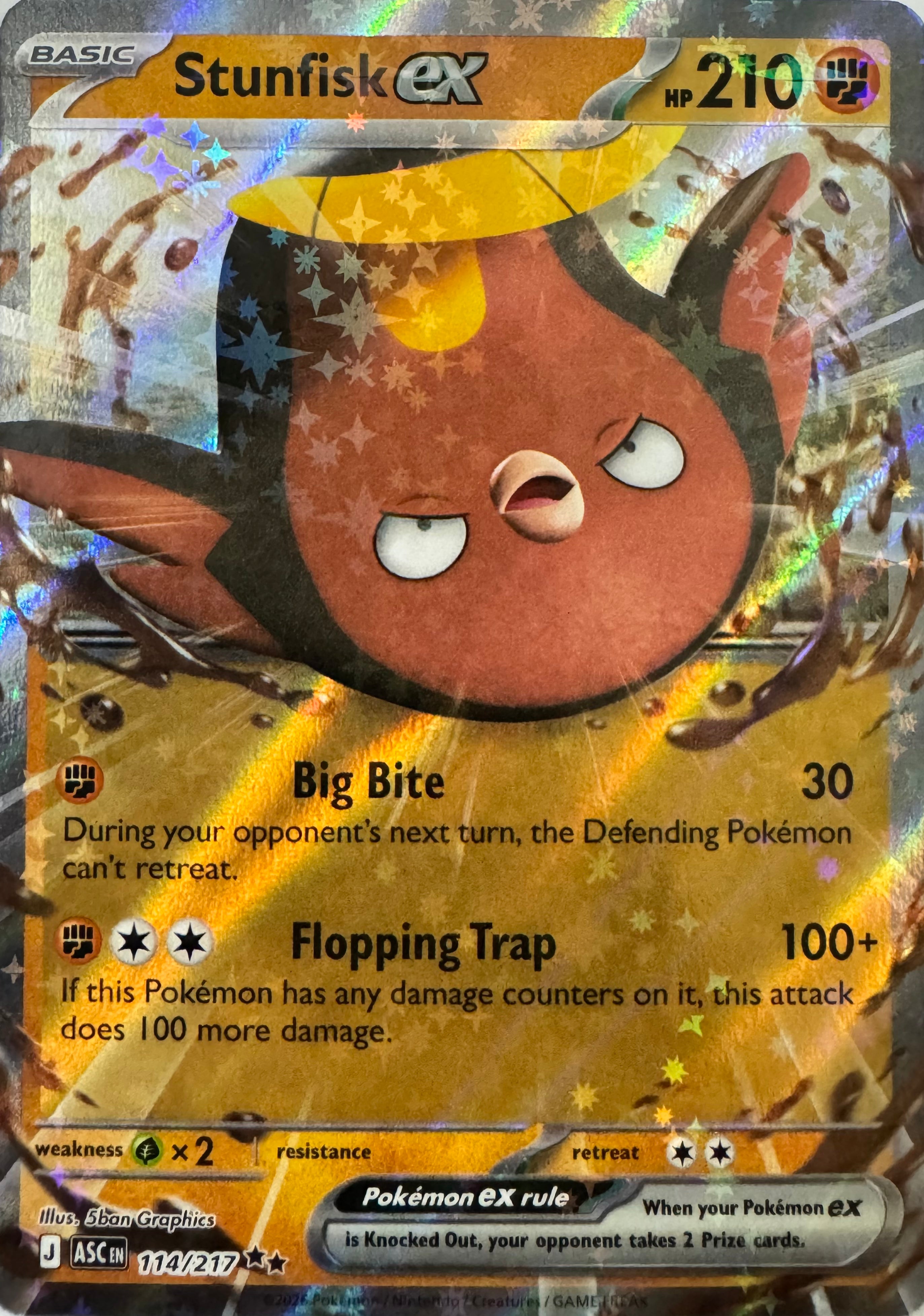 Pokemon Tcg Stunfisk Ex 114/217