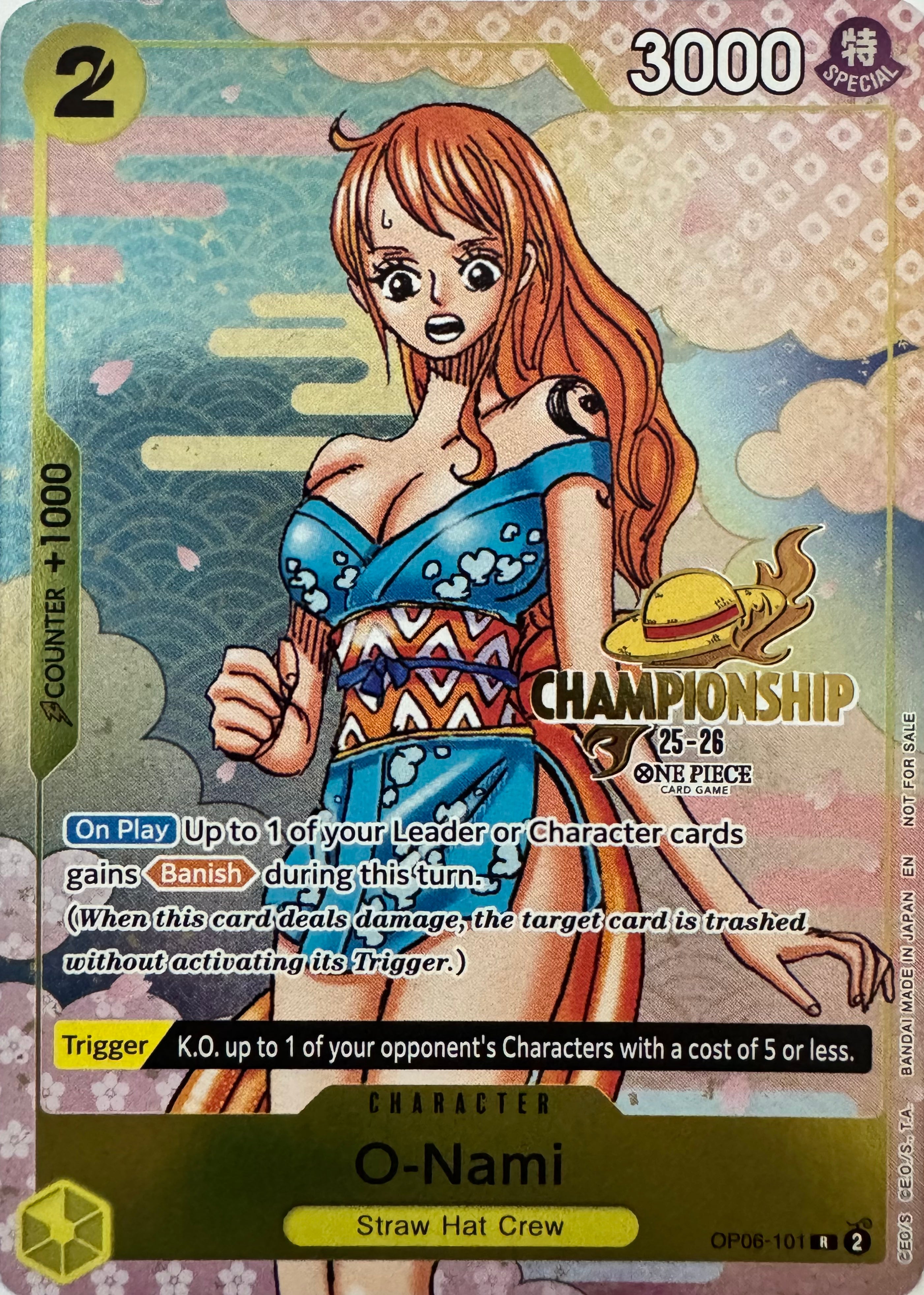 One Piece Tcg O-Nami Op06-101 Foil