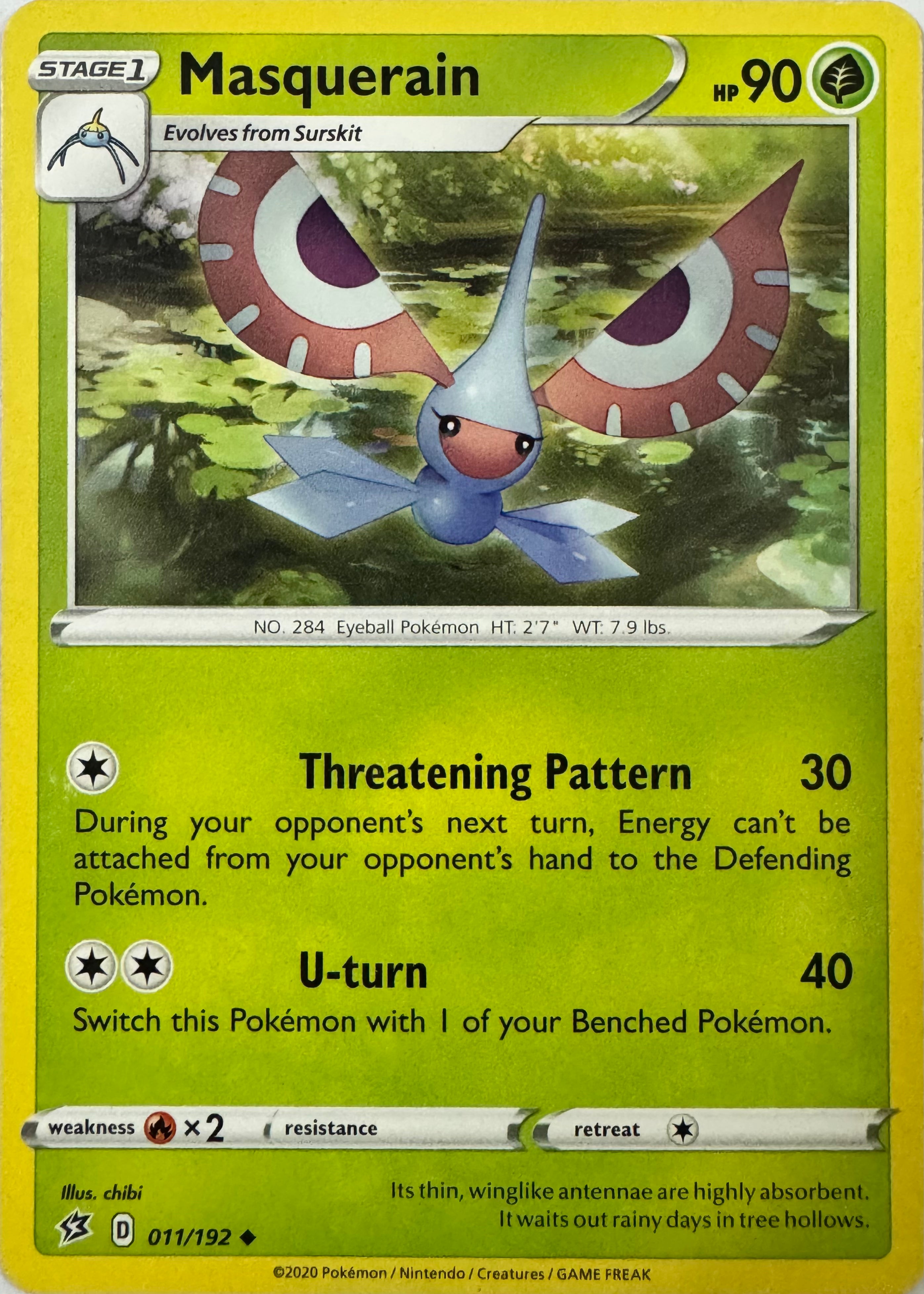 Pokemon Tcg Masquerain 011/192
