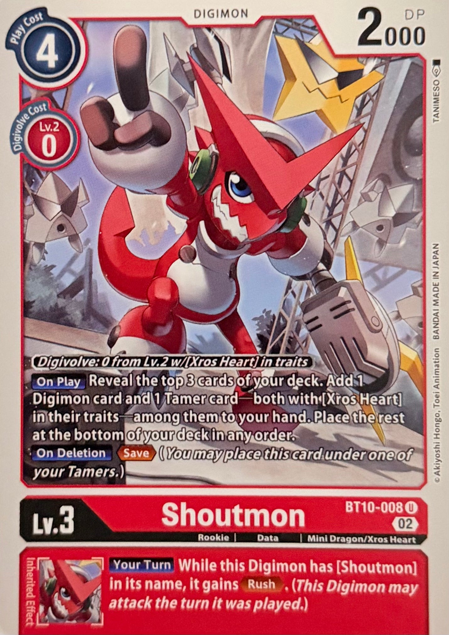 Digimon Tcg Shoutmon BT10-008