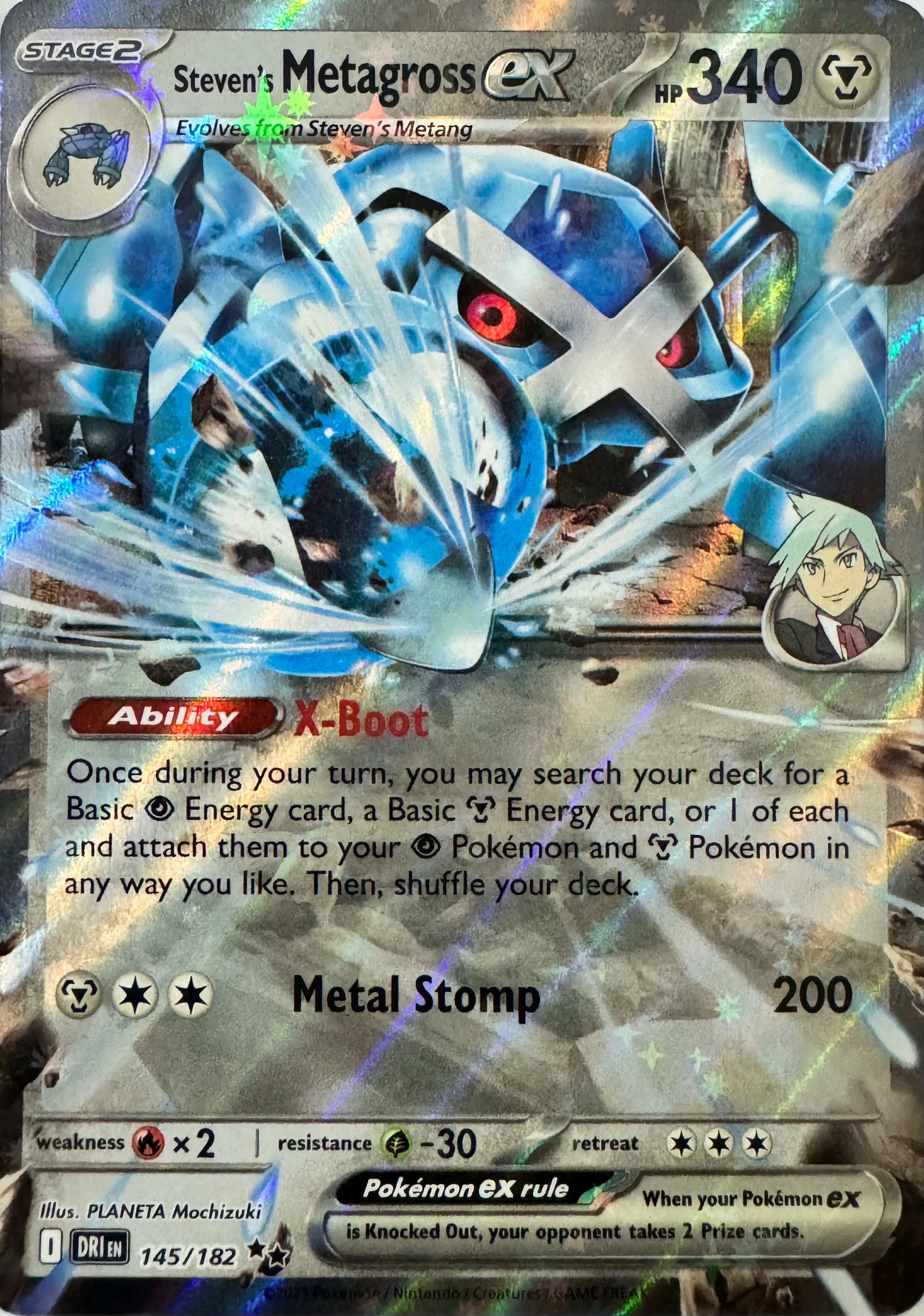 Pokemon Tcg Steven's Metagross Ex 145/182