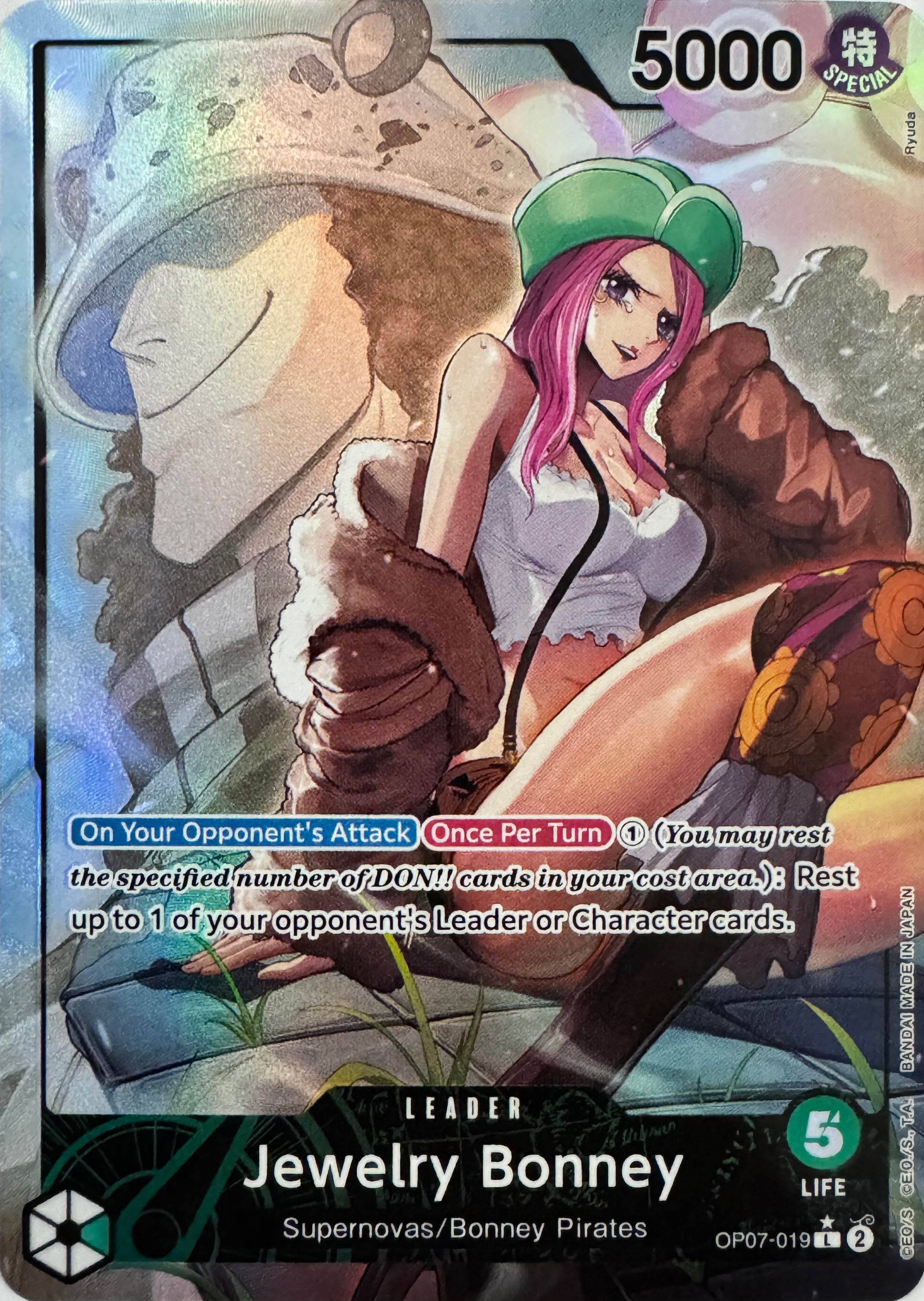 One Piece Tcg Jewelry Bonney Op07-019 Foil