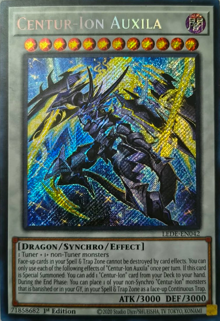 Yugioh! Centur-Ion Auxila LEDE-EN042 1st Edition Secret