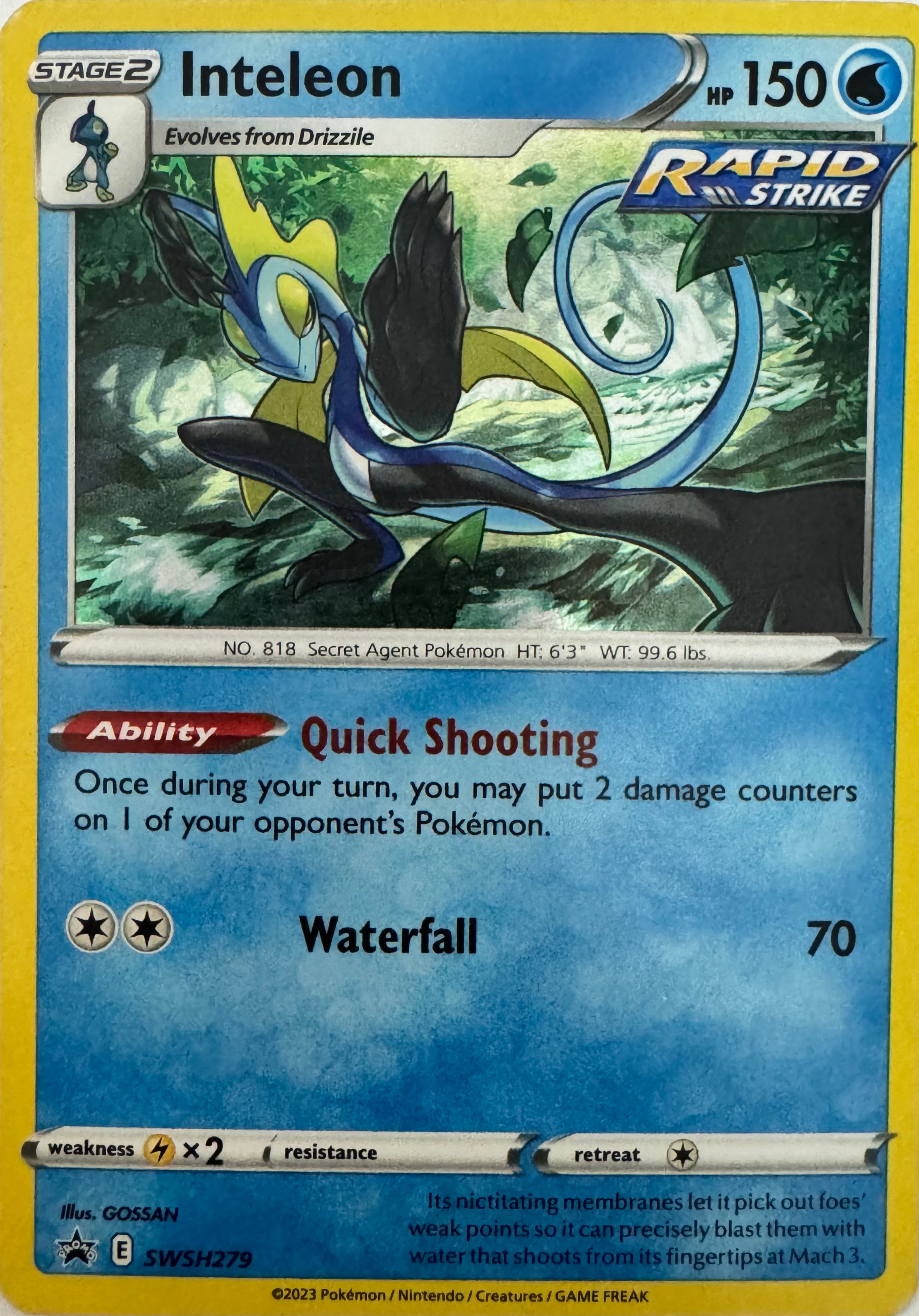 Pokemon Tcg Inteleon Swsh279 Holo (Promo)