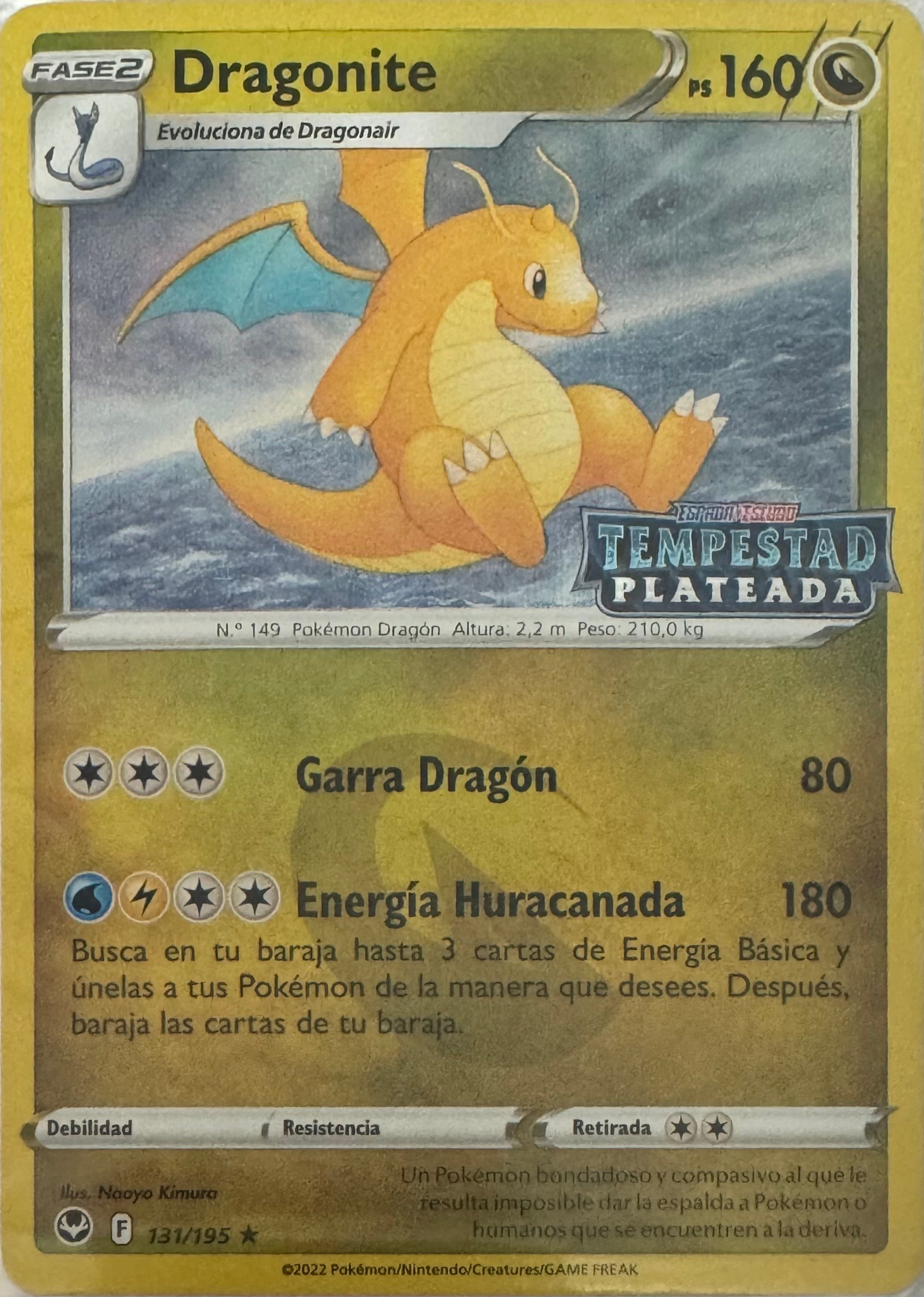 Pokemon Tcg Dragonite 131/195 Holo (Español) (Tempestad Plateada)