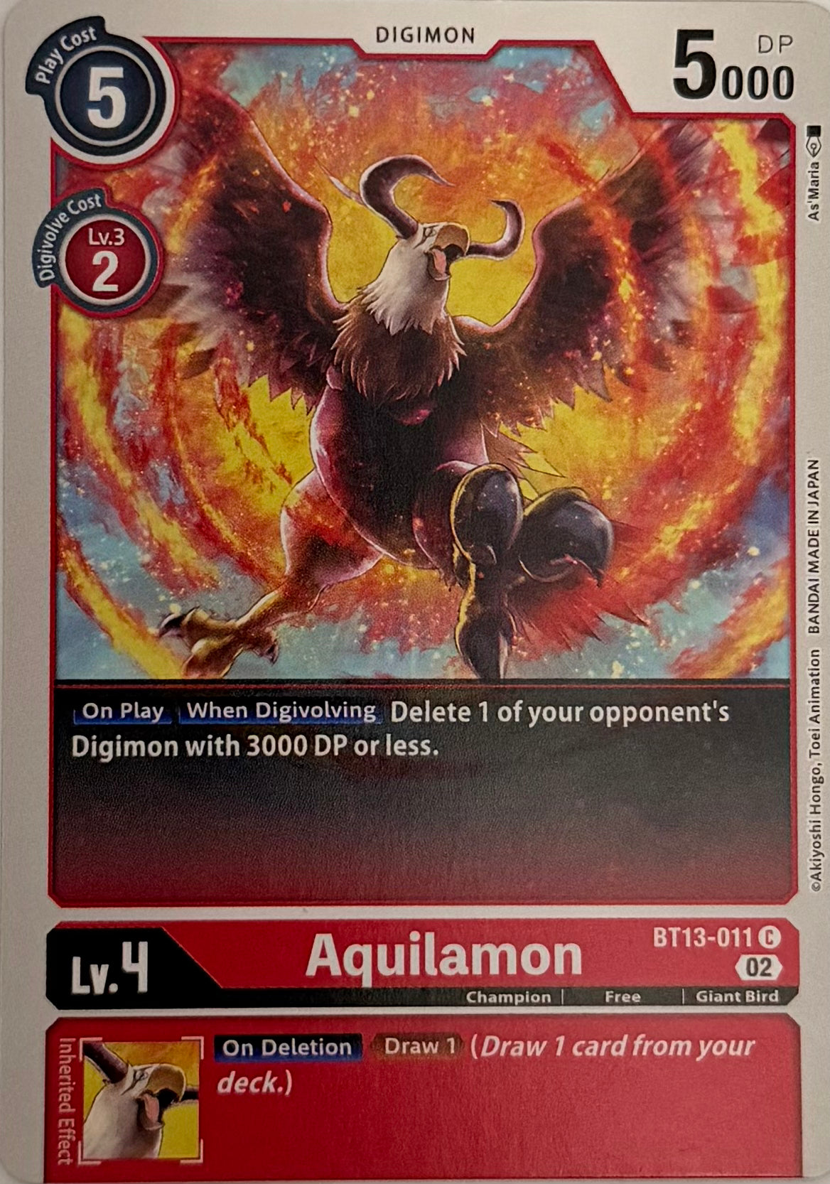 Digimon Tcg Aquilamon BT13-011