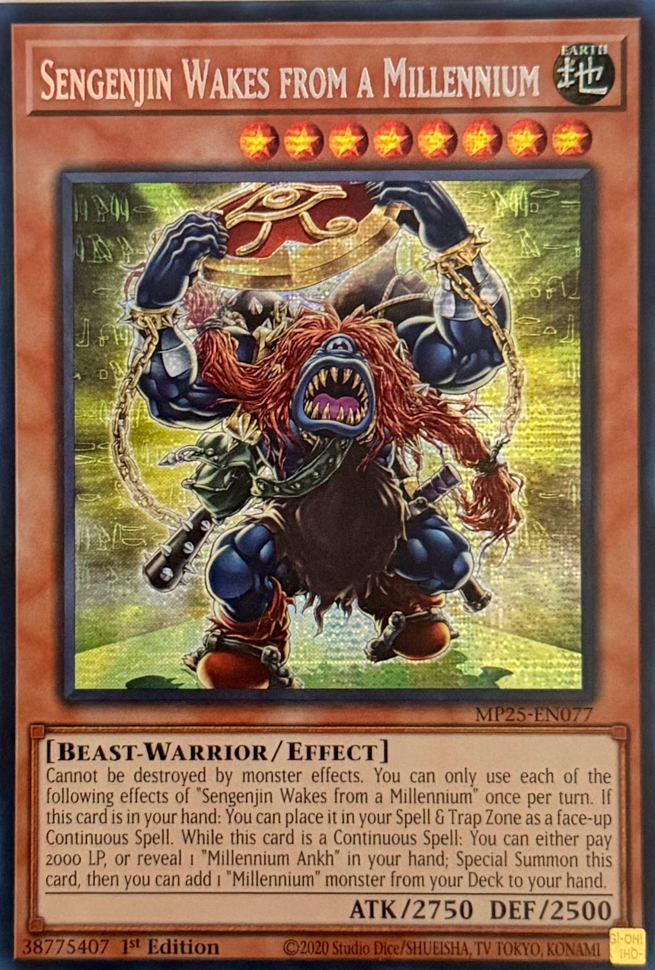 Yugioh! Sengenjin Wakes From A Millenium MP25-EN077