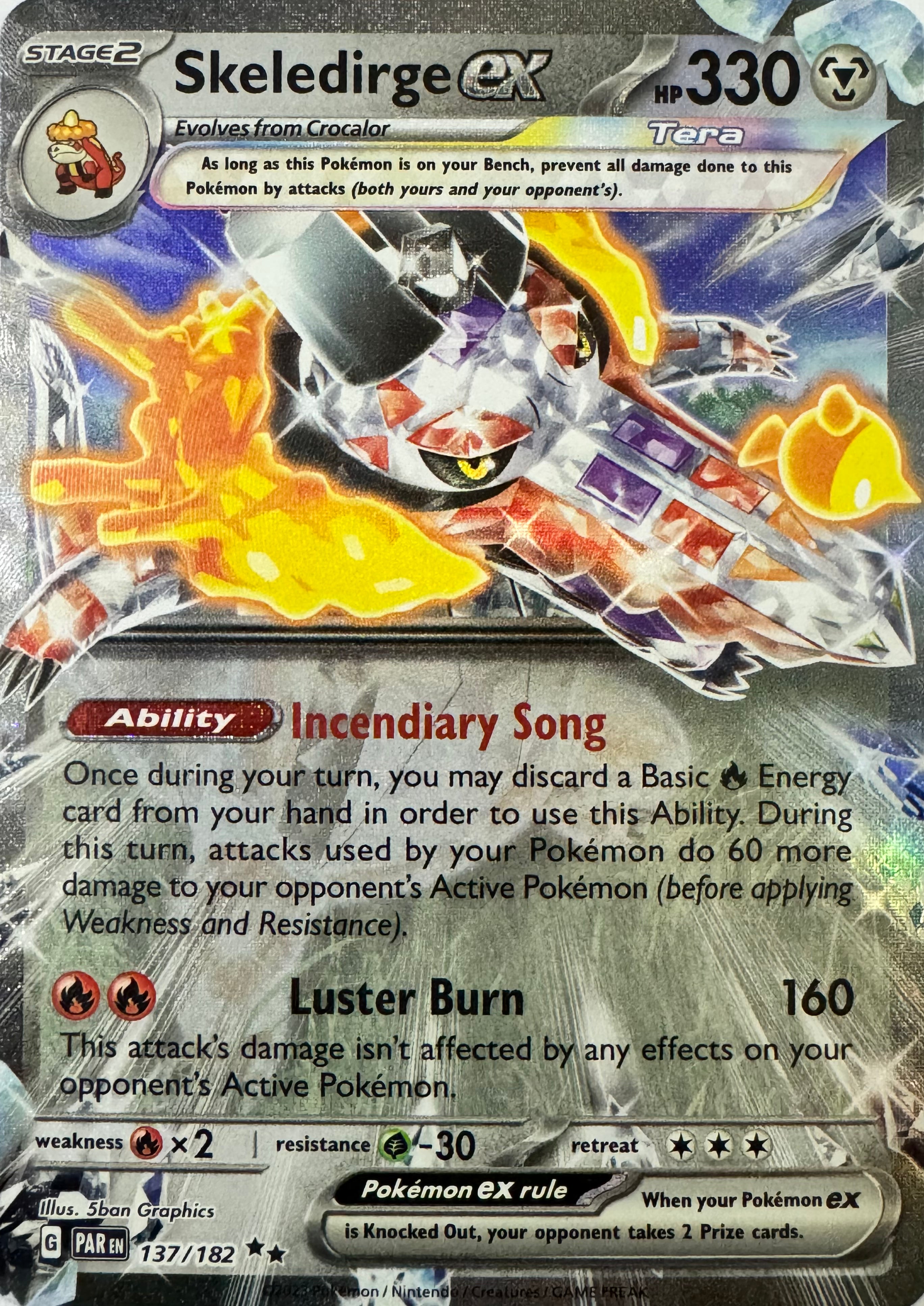 Pokemon Tcg Skeledirge Ex 137/182