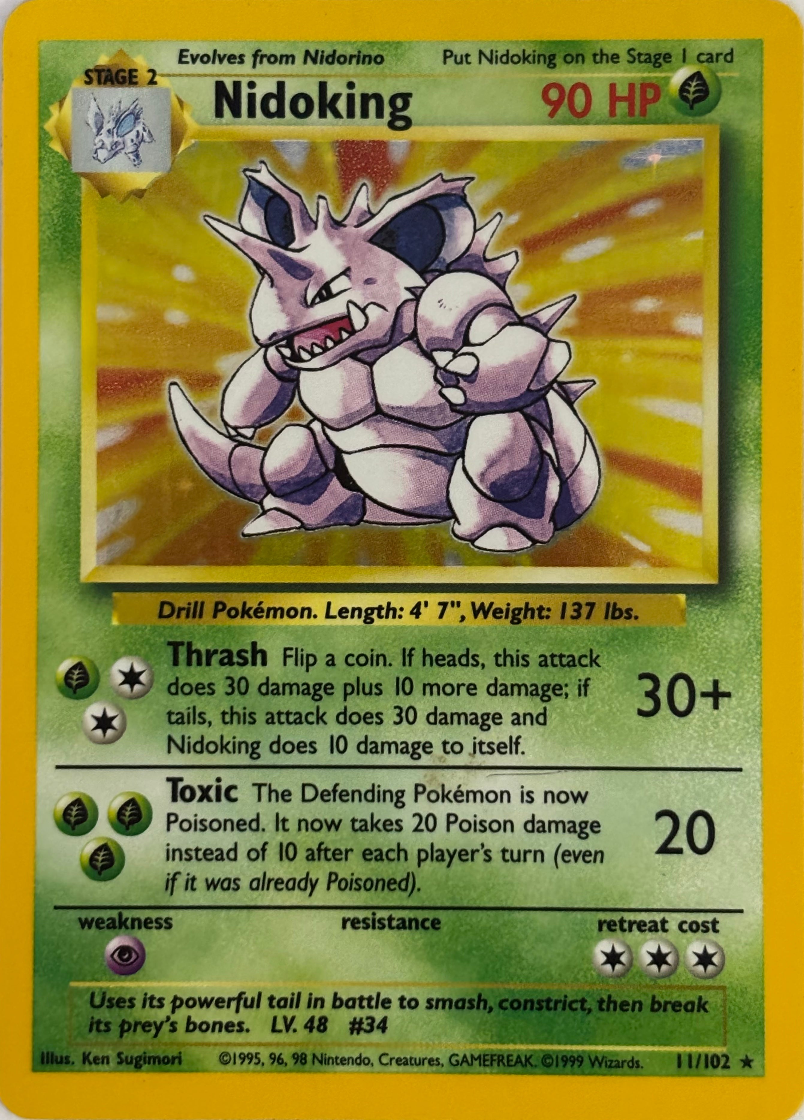 Pokemon Tcg Nidoking 11/102 Holo