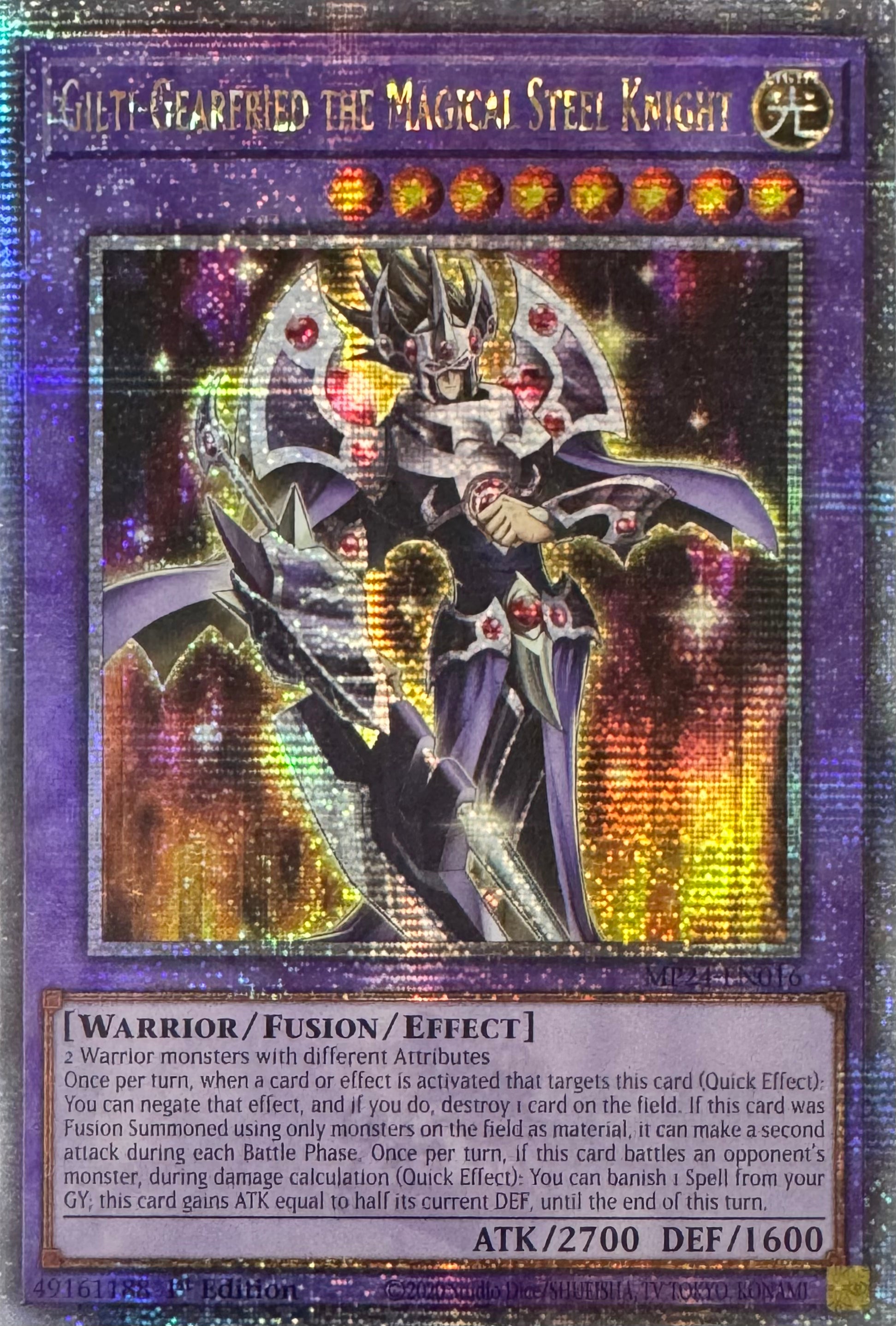 Yugioh! Gilti-Gearfried the Magical Steel Knight Mp24-en016 1st Edition Quarter