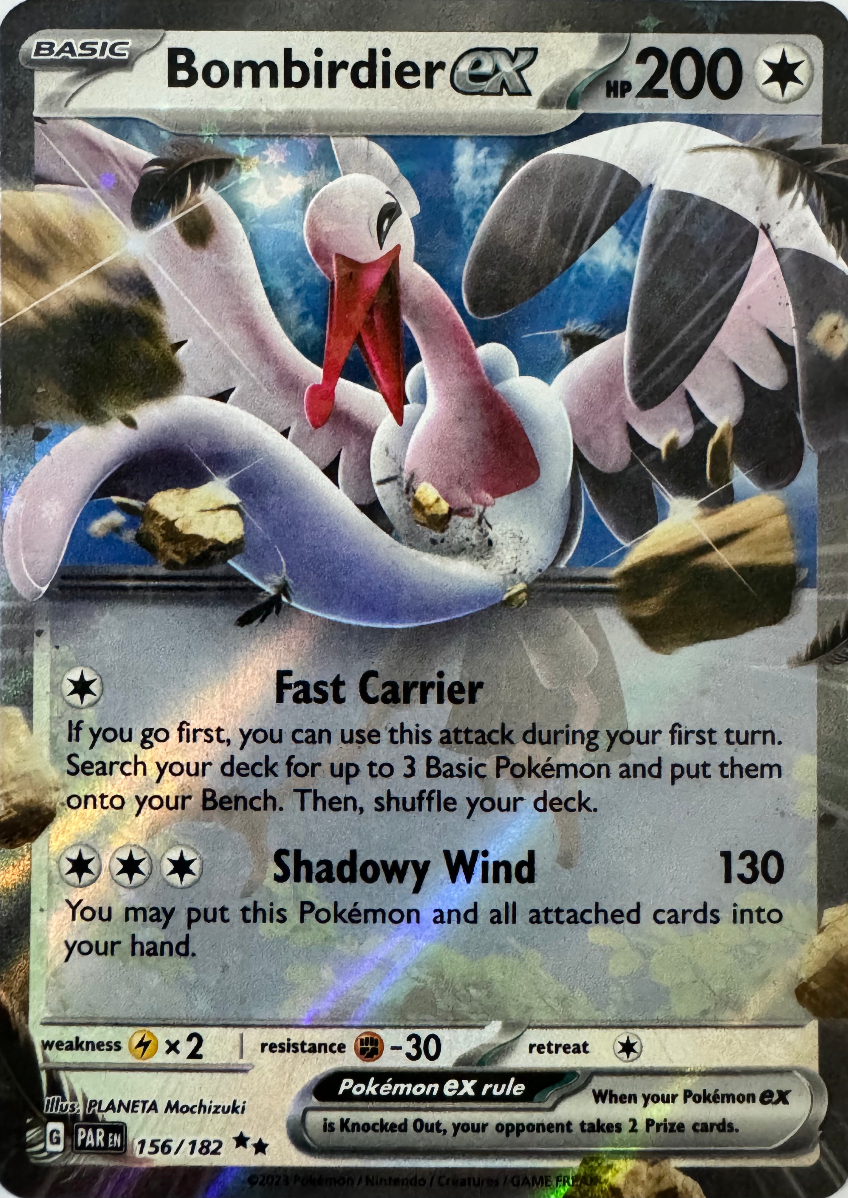 Pokémon Tcg Bombirdier Ex 156/182