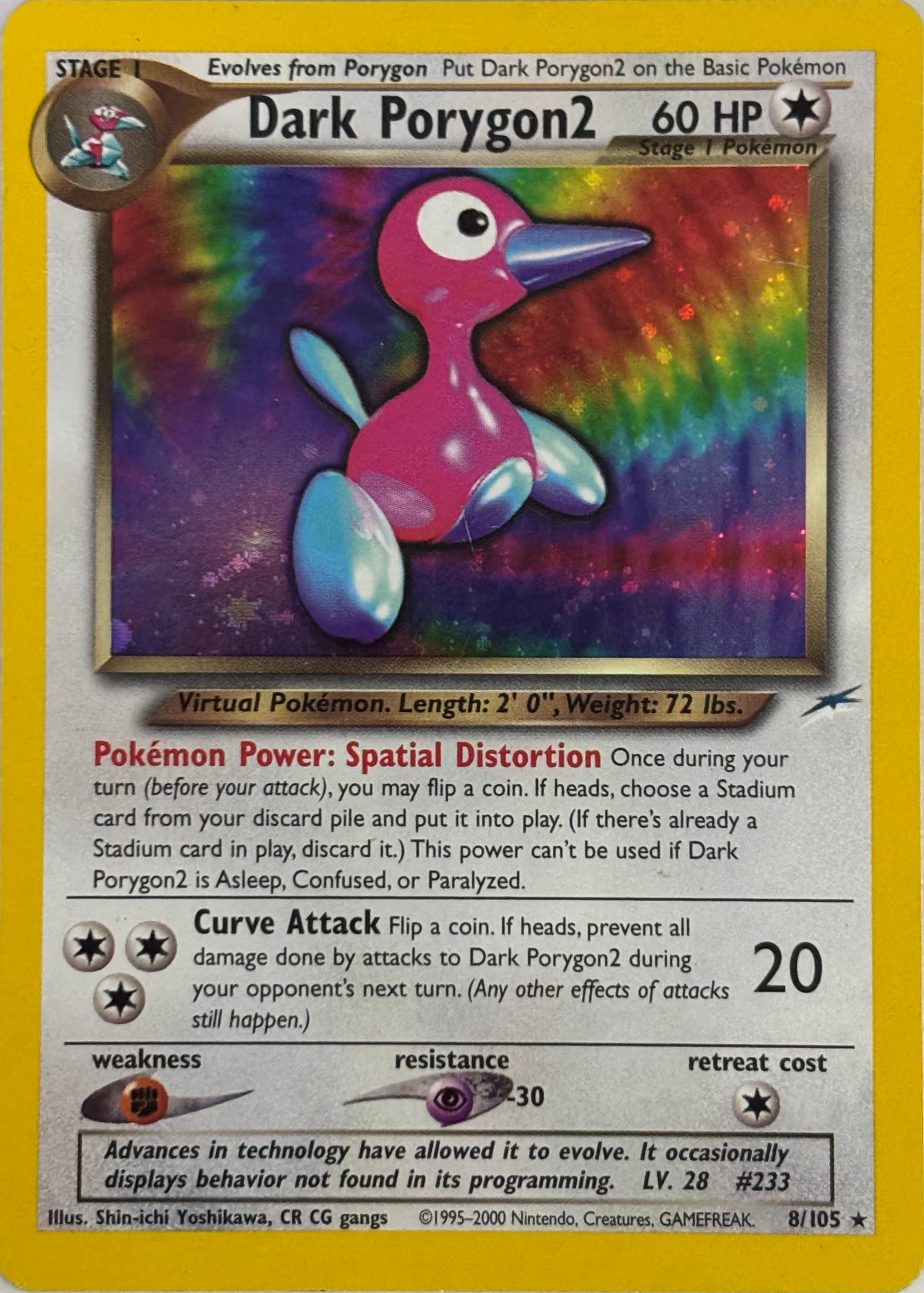 Pokemon Tcg Dark Porygon2 8/105 Holo