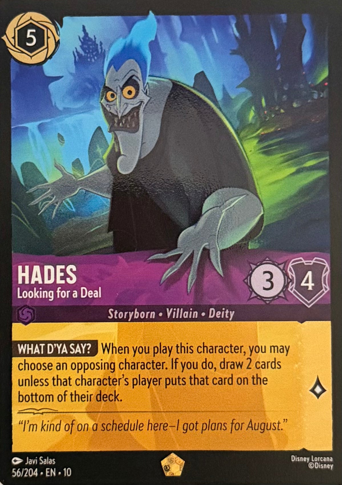 Disney Lorcana Hades 56/204