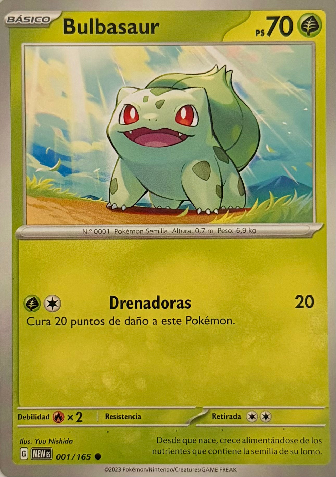 Pokemon Tcg Bulbasaur 001/165 Español