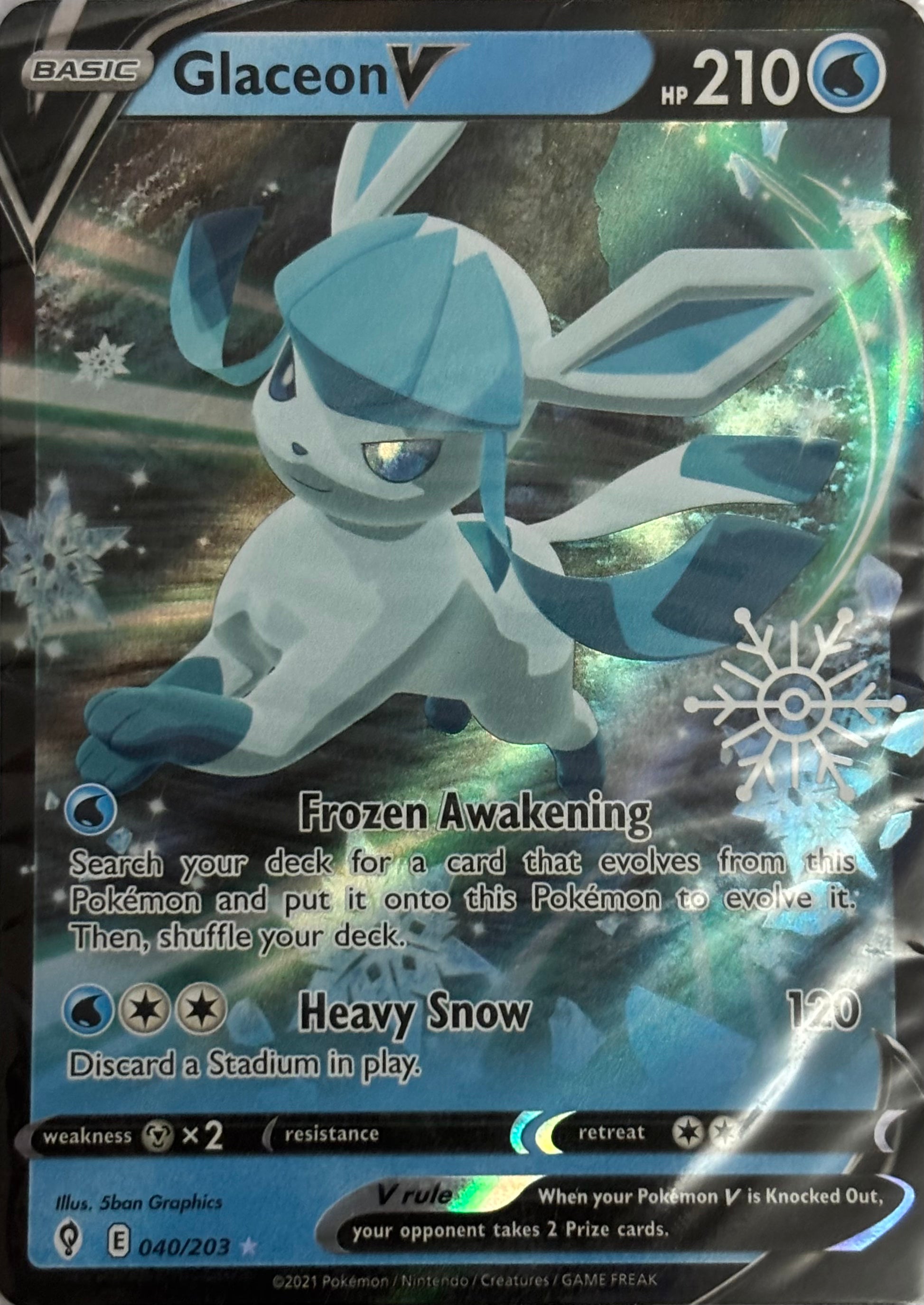 Pokemon Tcg Glaceon V 040/203 (Holiday Calendar)