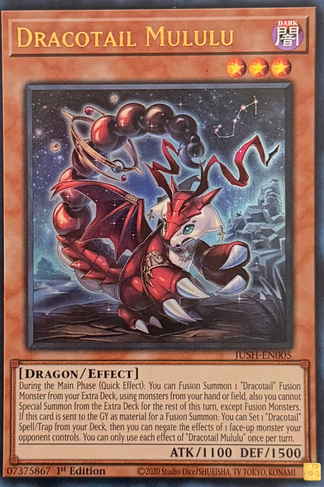 Yugioh! Dracotail Mululu JUSH-EN005 ultra Rare
