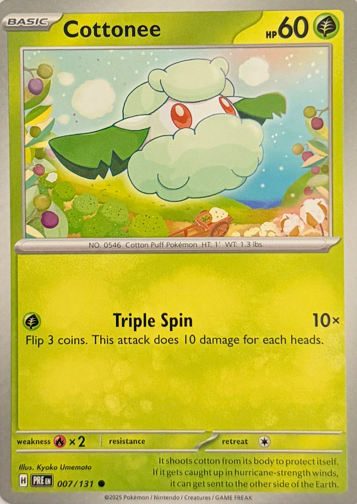 Pokemon Tcg Cottonee 007/131