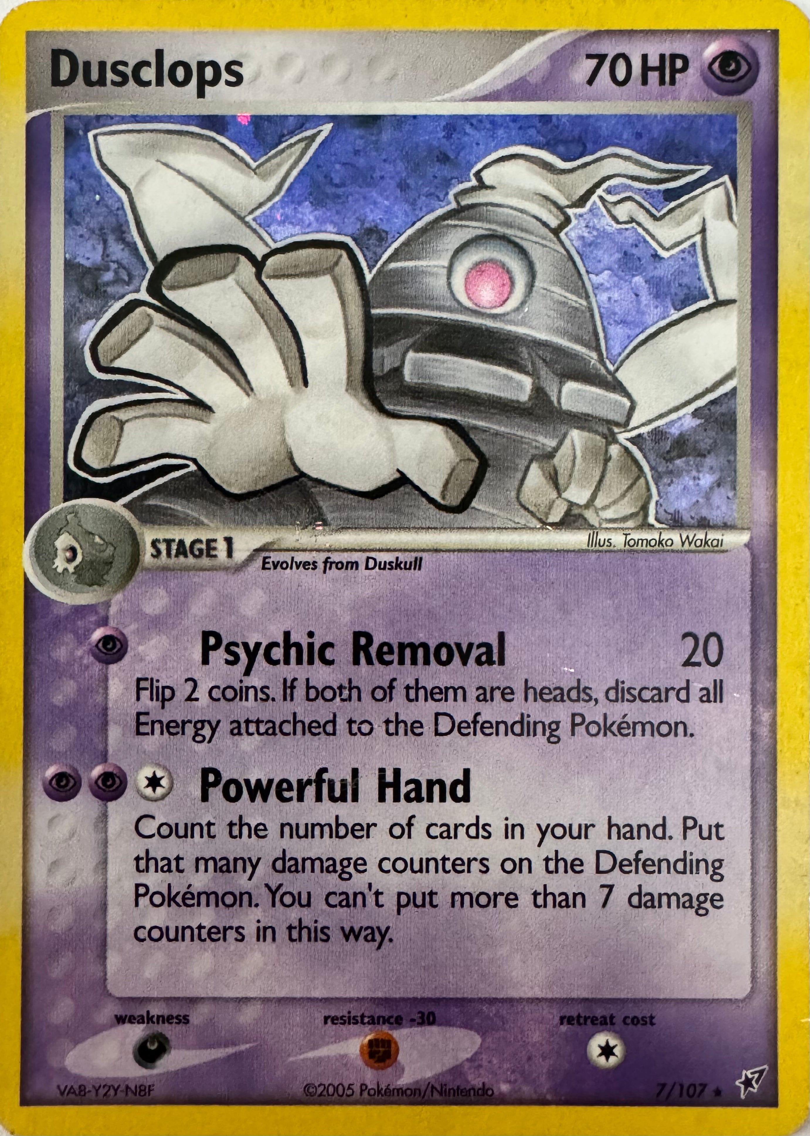 Pokemon Tcg Dusclops 7/107 Holo (LP)