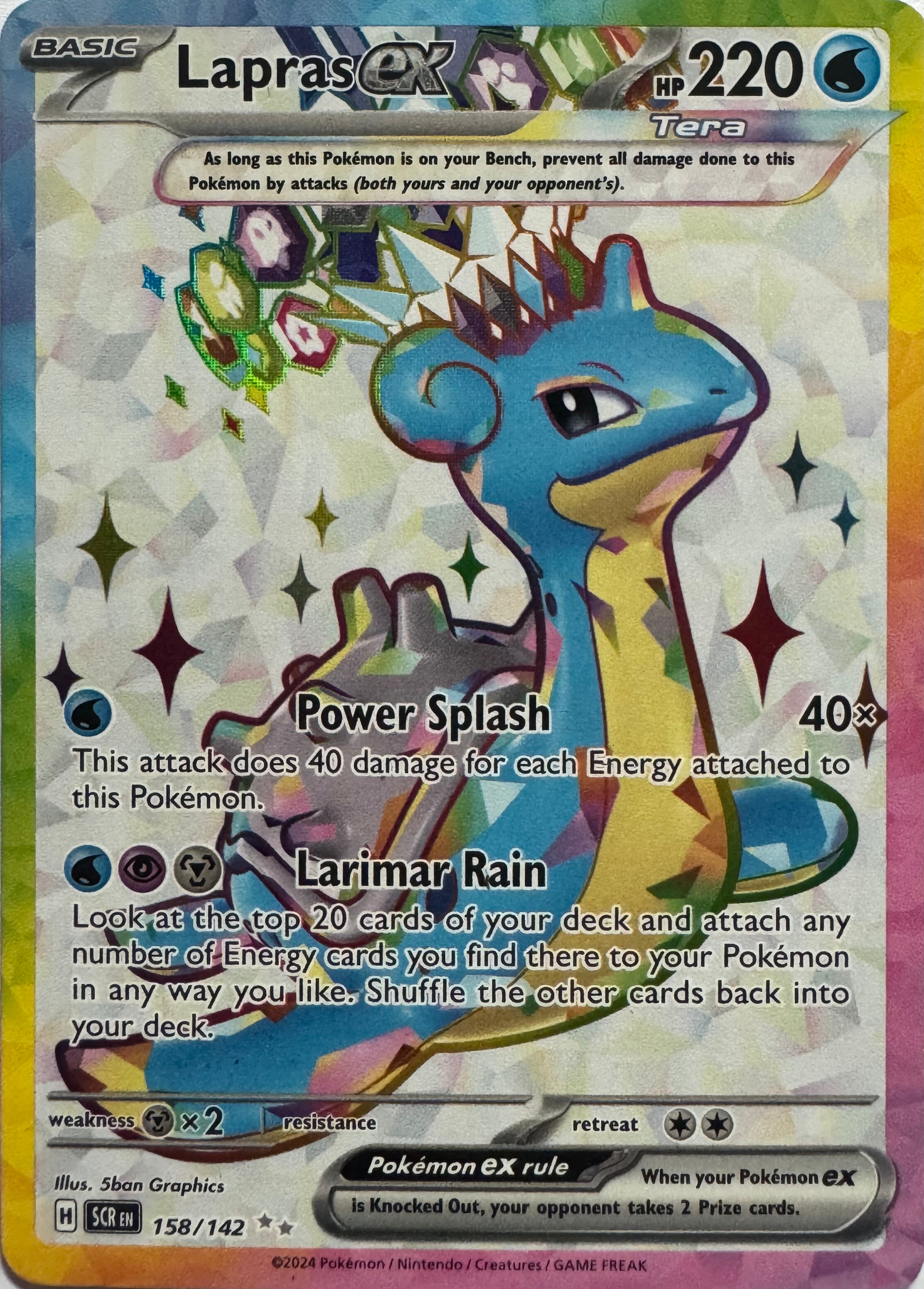 Pokemon Tcg Lapras Ex 158/142 Full Art