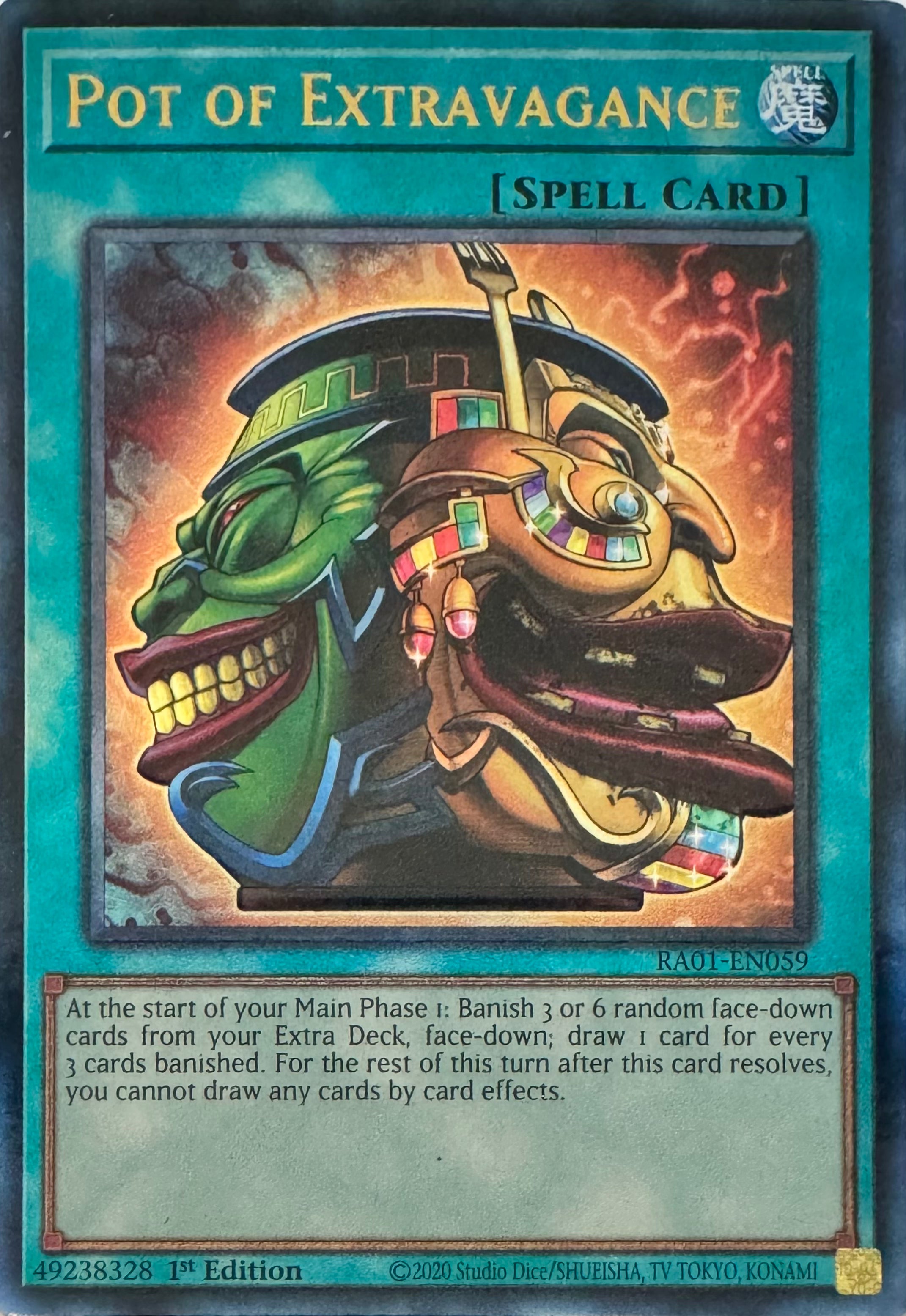 Yugioh! Pot Of Extravagance Ra01-en059 1st Edition Ultimate