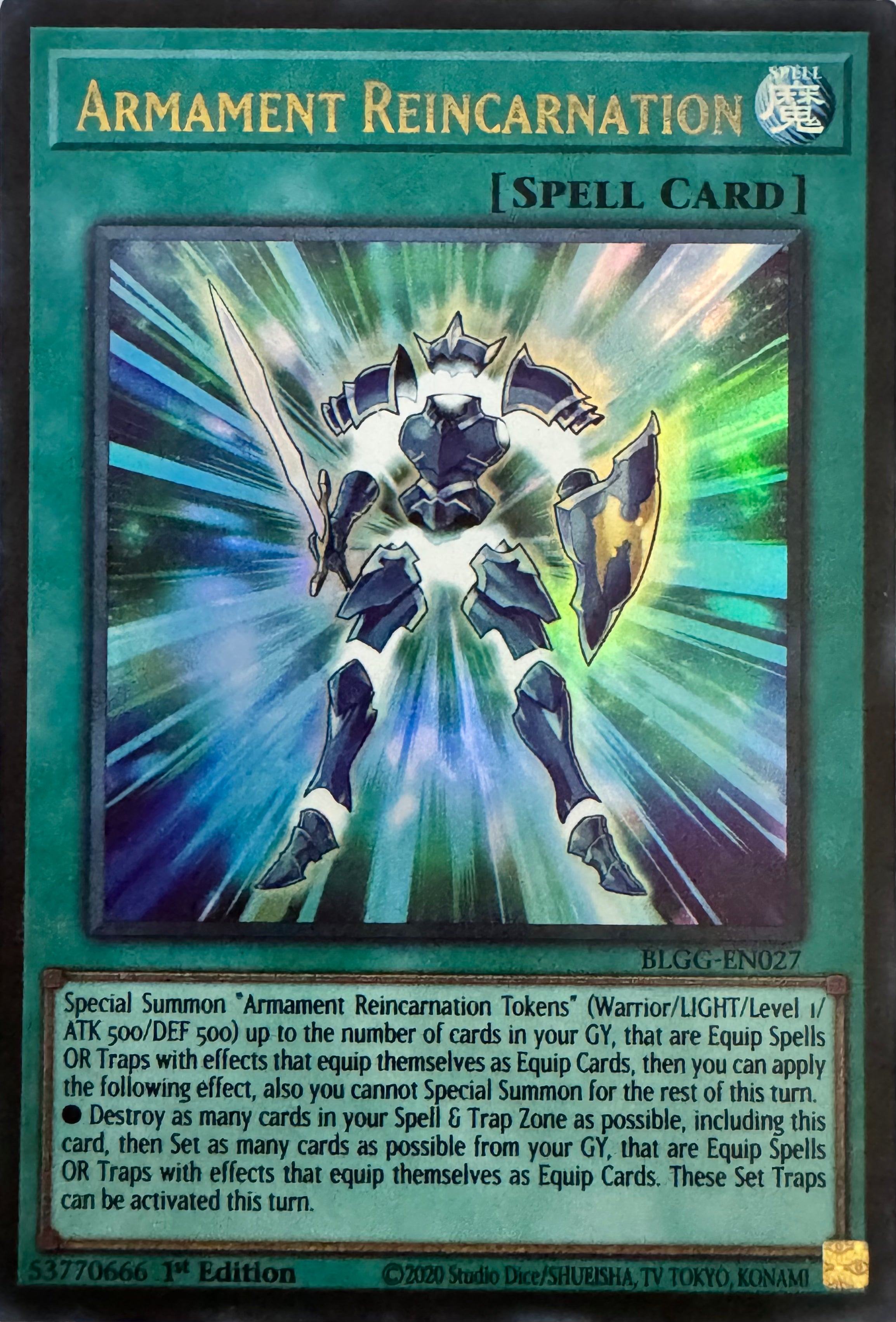 Yugioh! Armament Reincarnation Blgg-en027 1st Edition Ultra