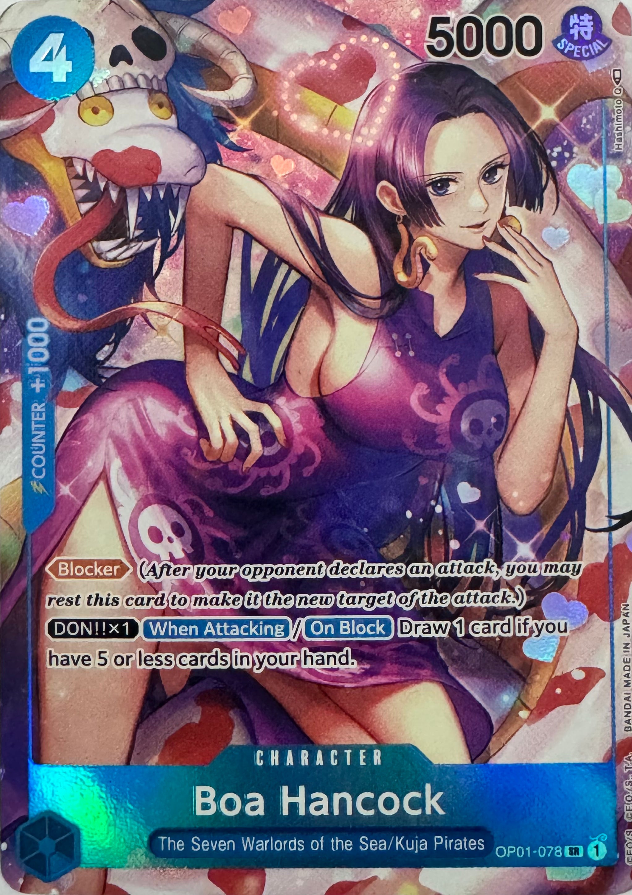One Piece Tcg Boa Hancock Op01-078 Foil