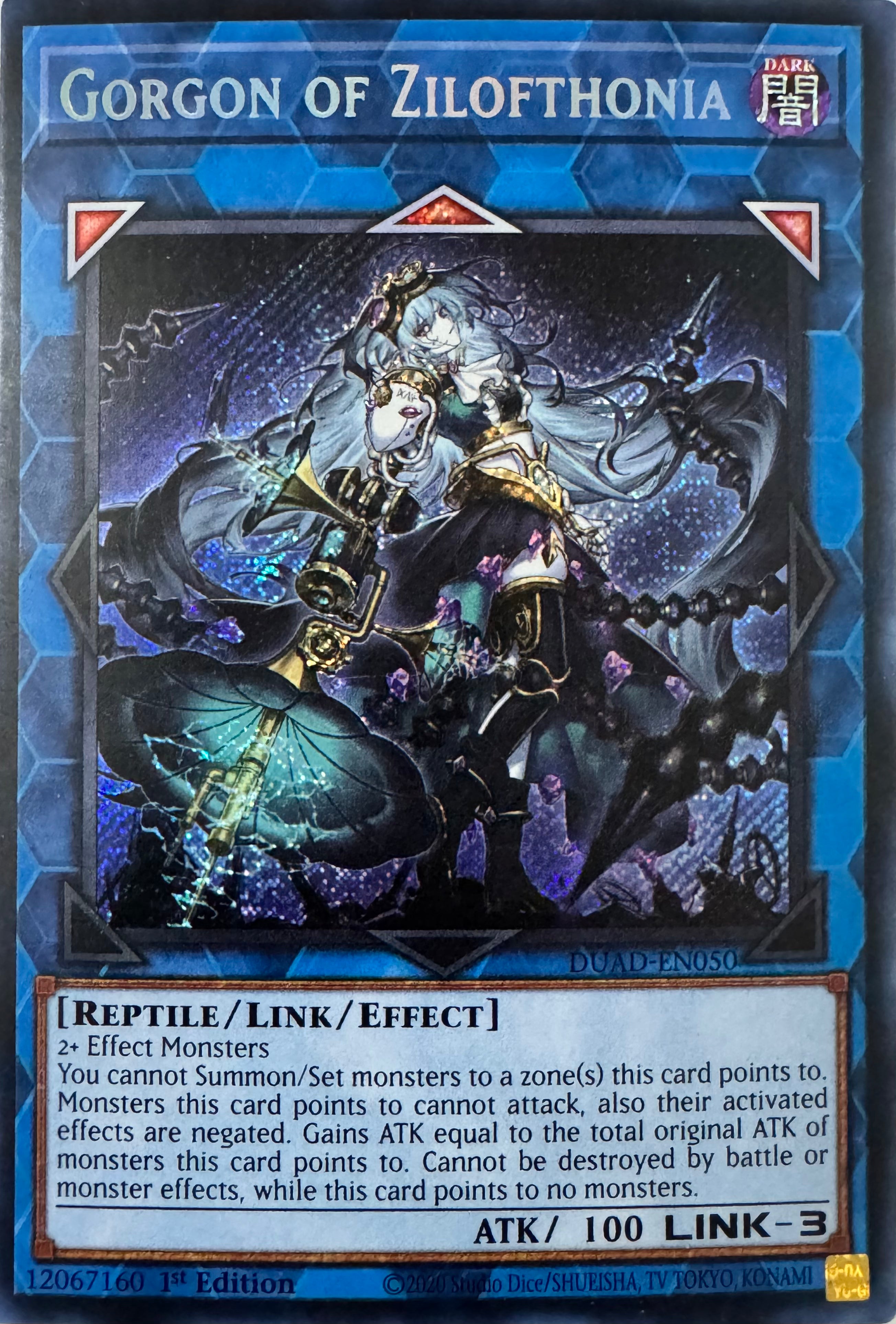 Yugioh! Gorgon Of Zilofthonia Duad-en050 1st Edition Secret
