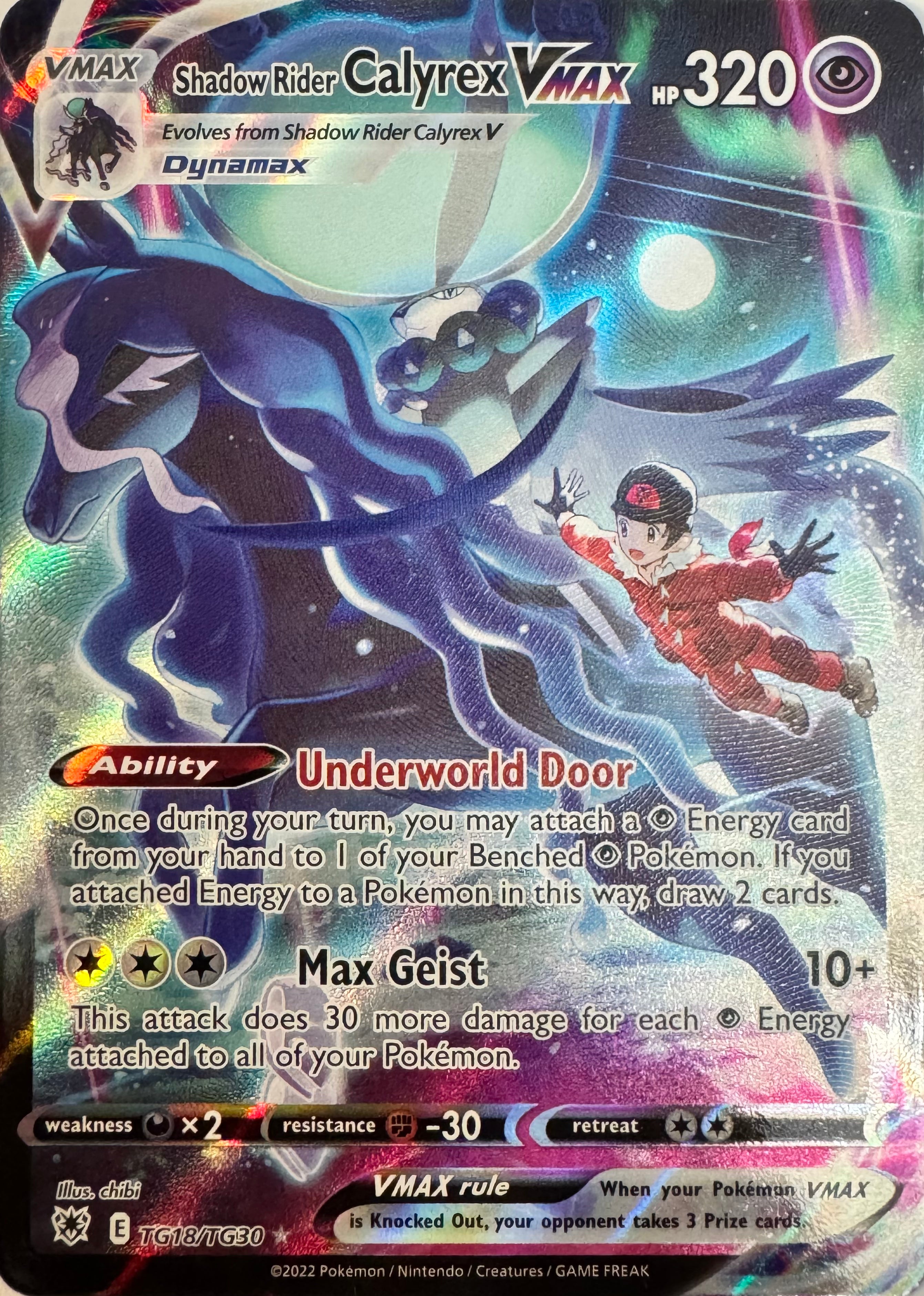 Pokemon Tcg Shadow Rider Calyrex Vmax Tg18/tg30