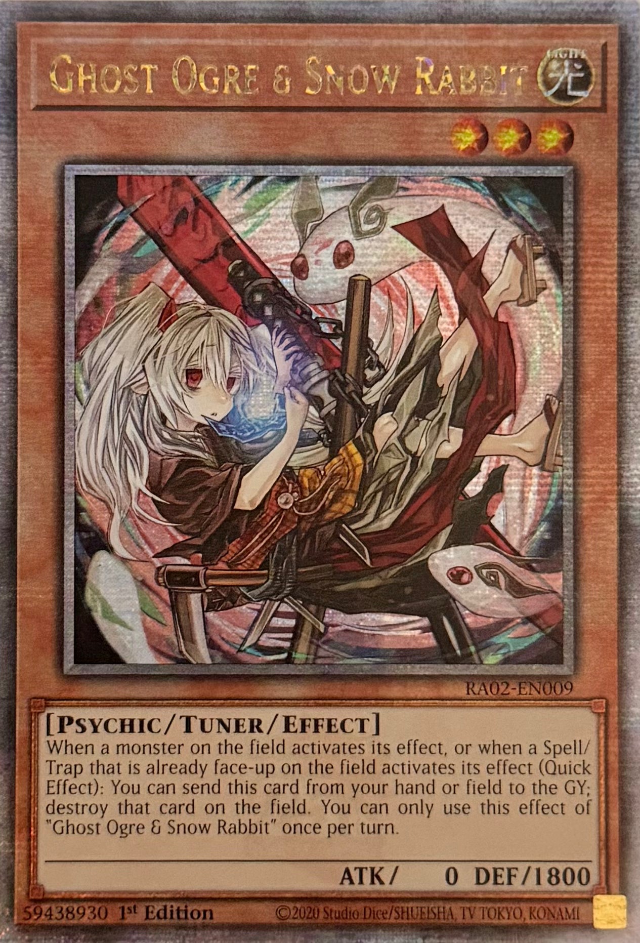 Yugioh! Ghost Ogre & Snow Rabbit RA02-EN009 Quarter Century