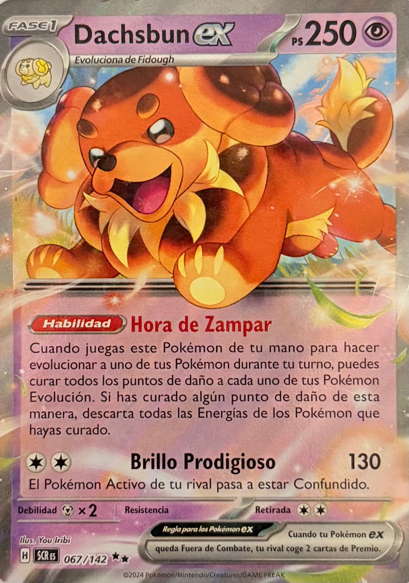 Pokemon Tcg Dachsbun Ex 067/142 Español