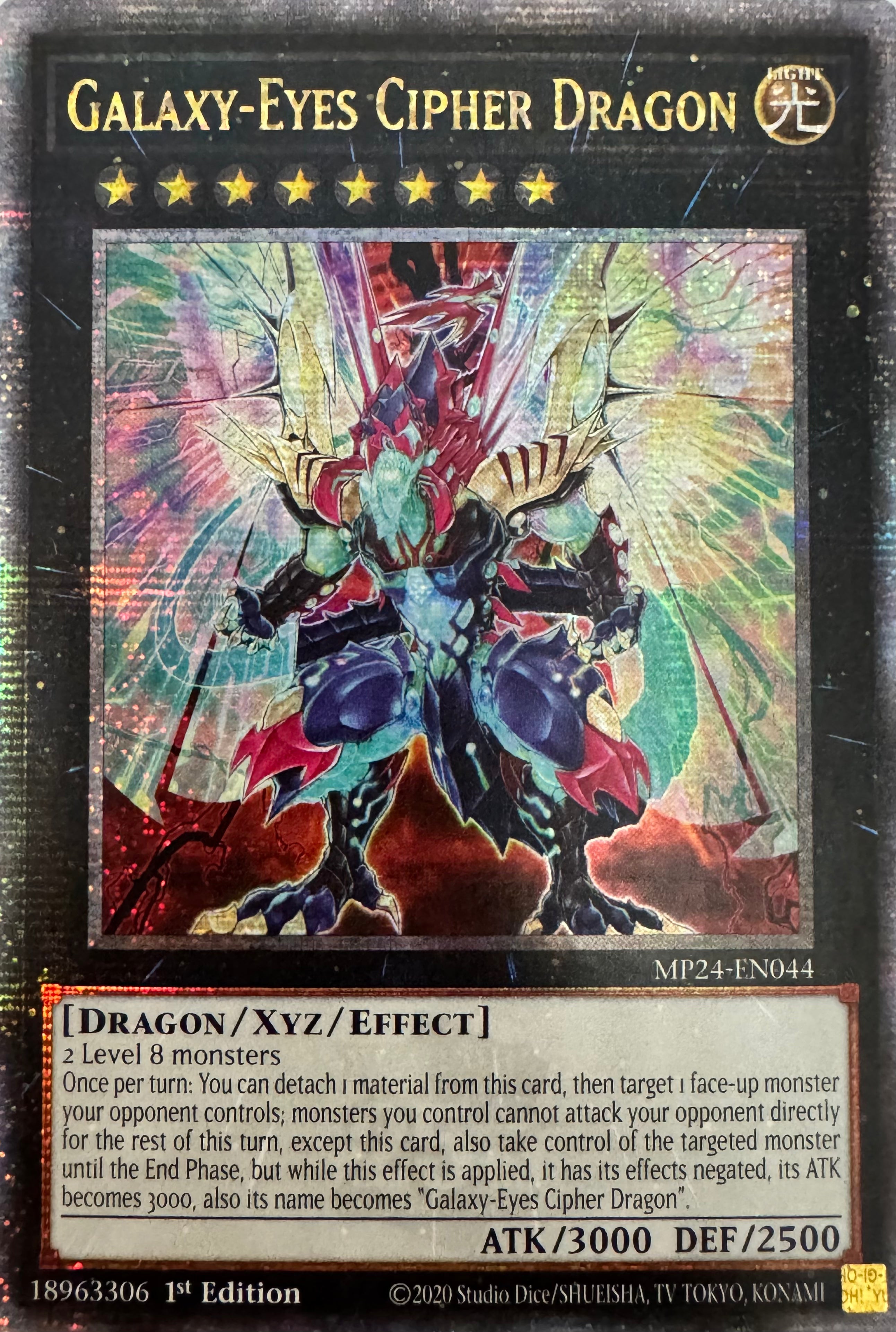 Yugioh! Galaxy-Eyes Cipher Dragon Mp24-en044 1st Edition Quarter