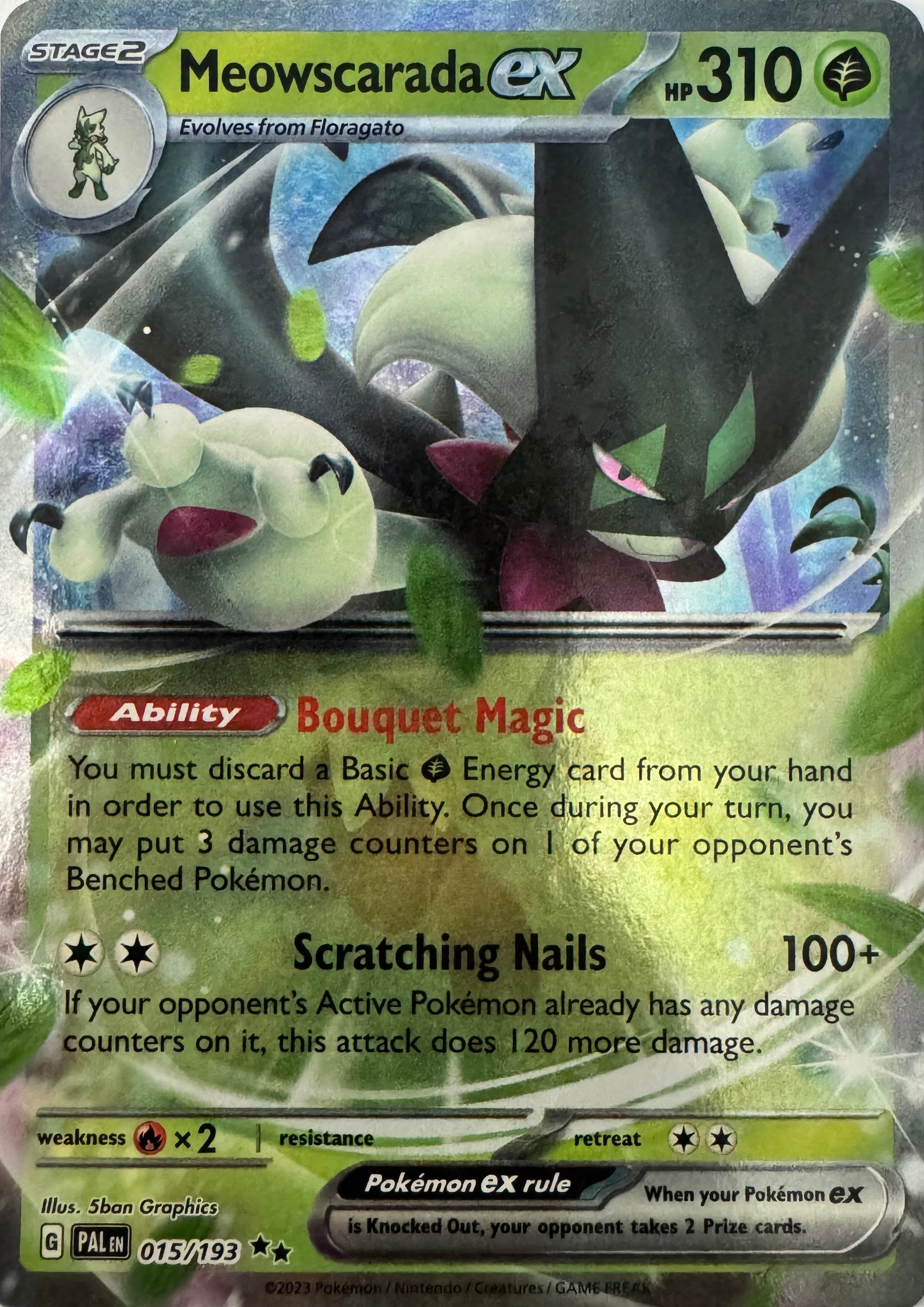 Pokemon Tcg Meowscarada Ex 015/193