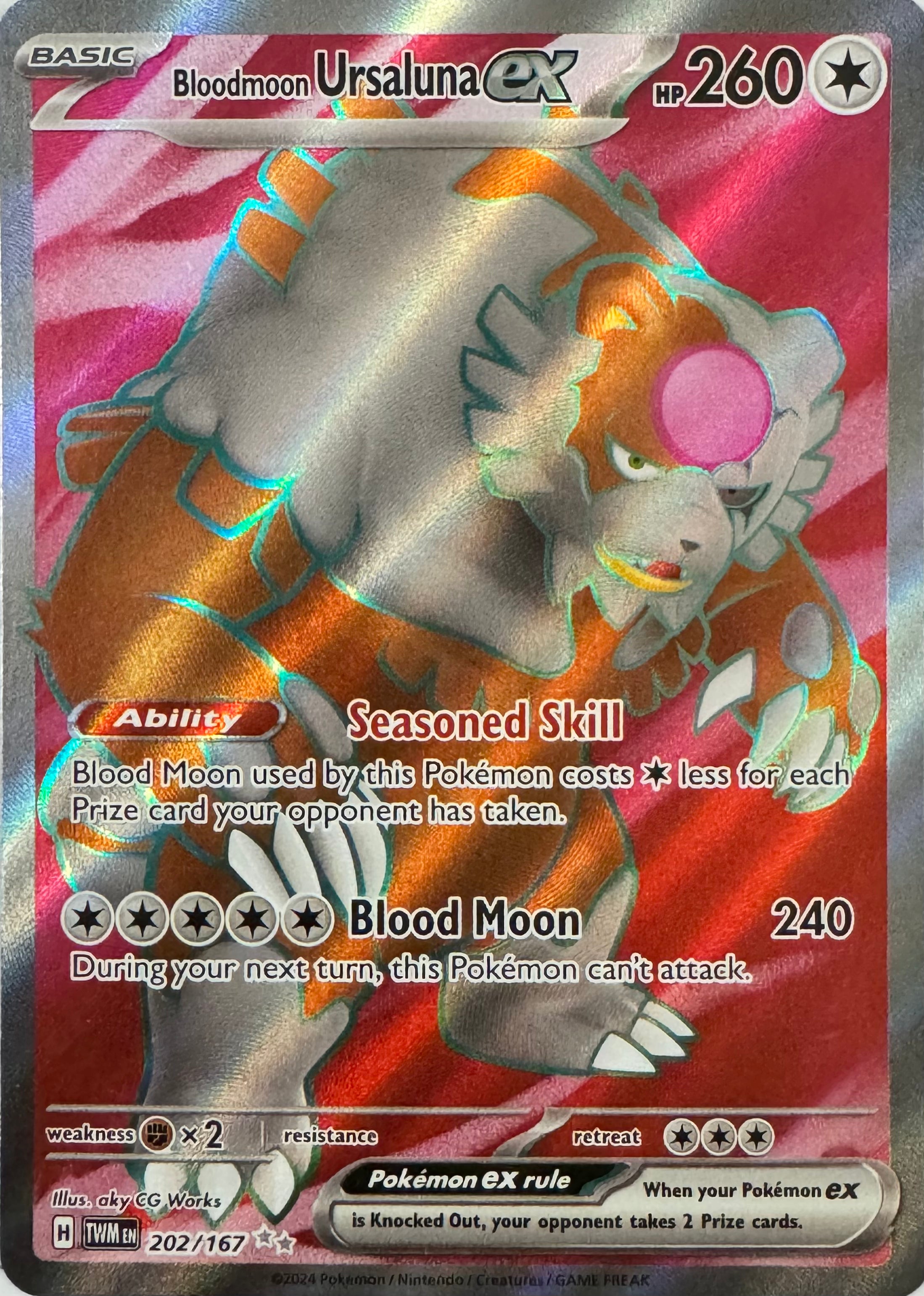 Pokemon Tcg Bloodmoon Ursaluna Ex 202/167