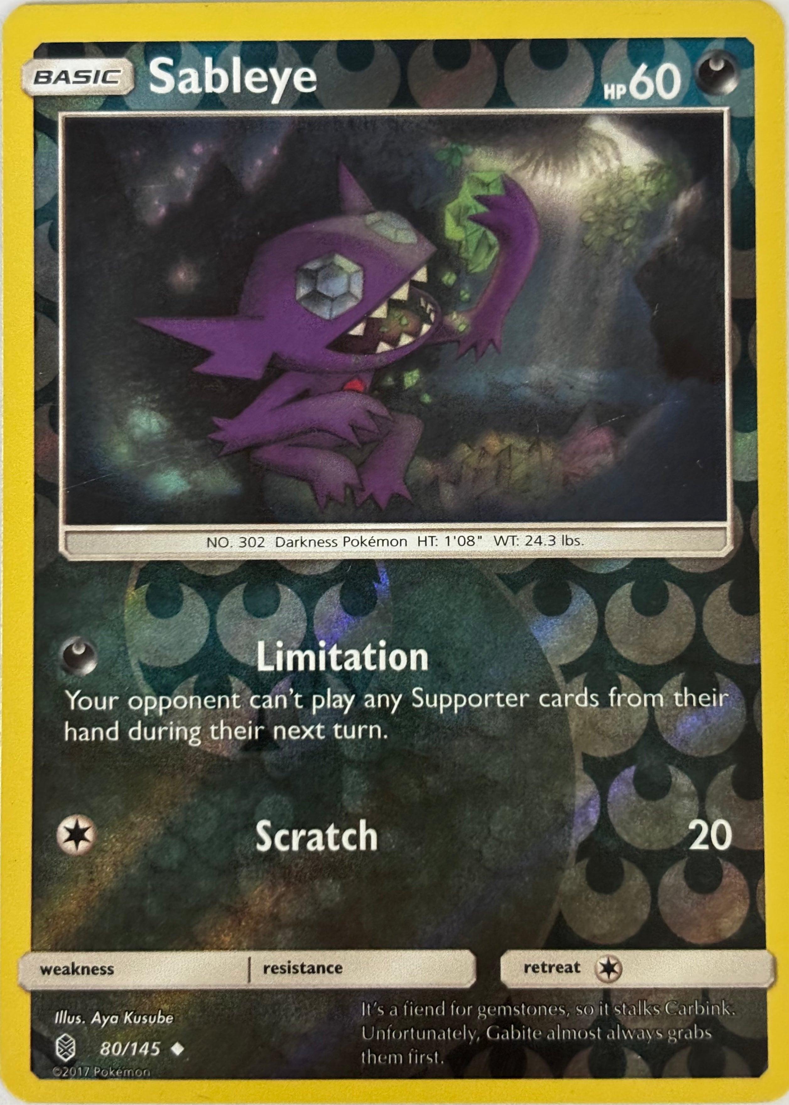 Pokemon Tcg Sableye 80/145 Reverse