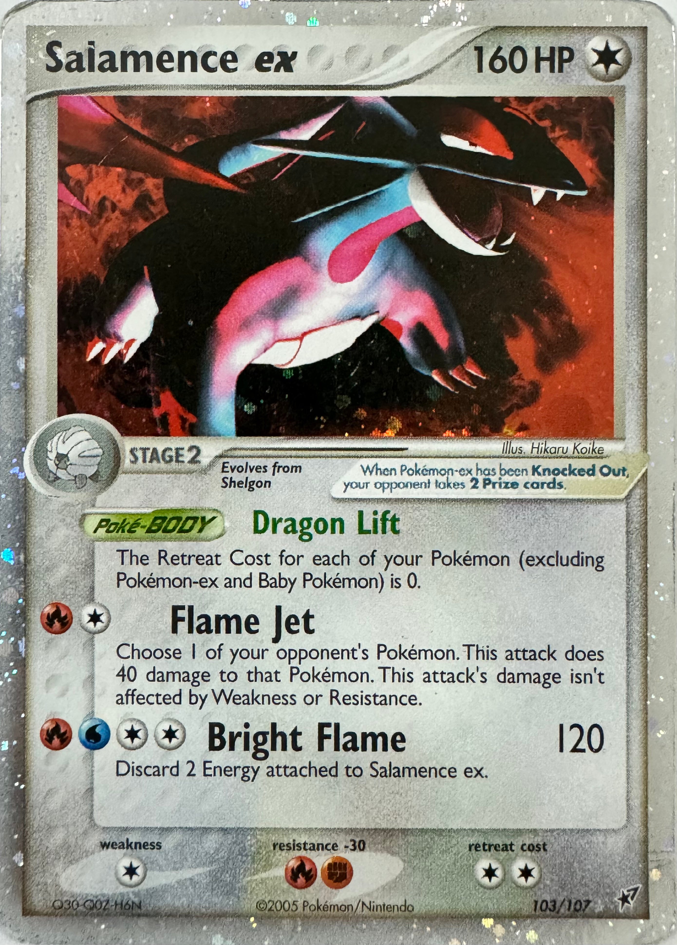 Pokemon Tcg Salamance Ex 103/107 Holo (DMG)