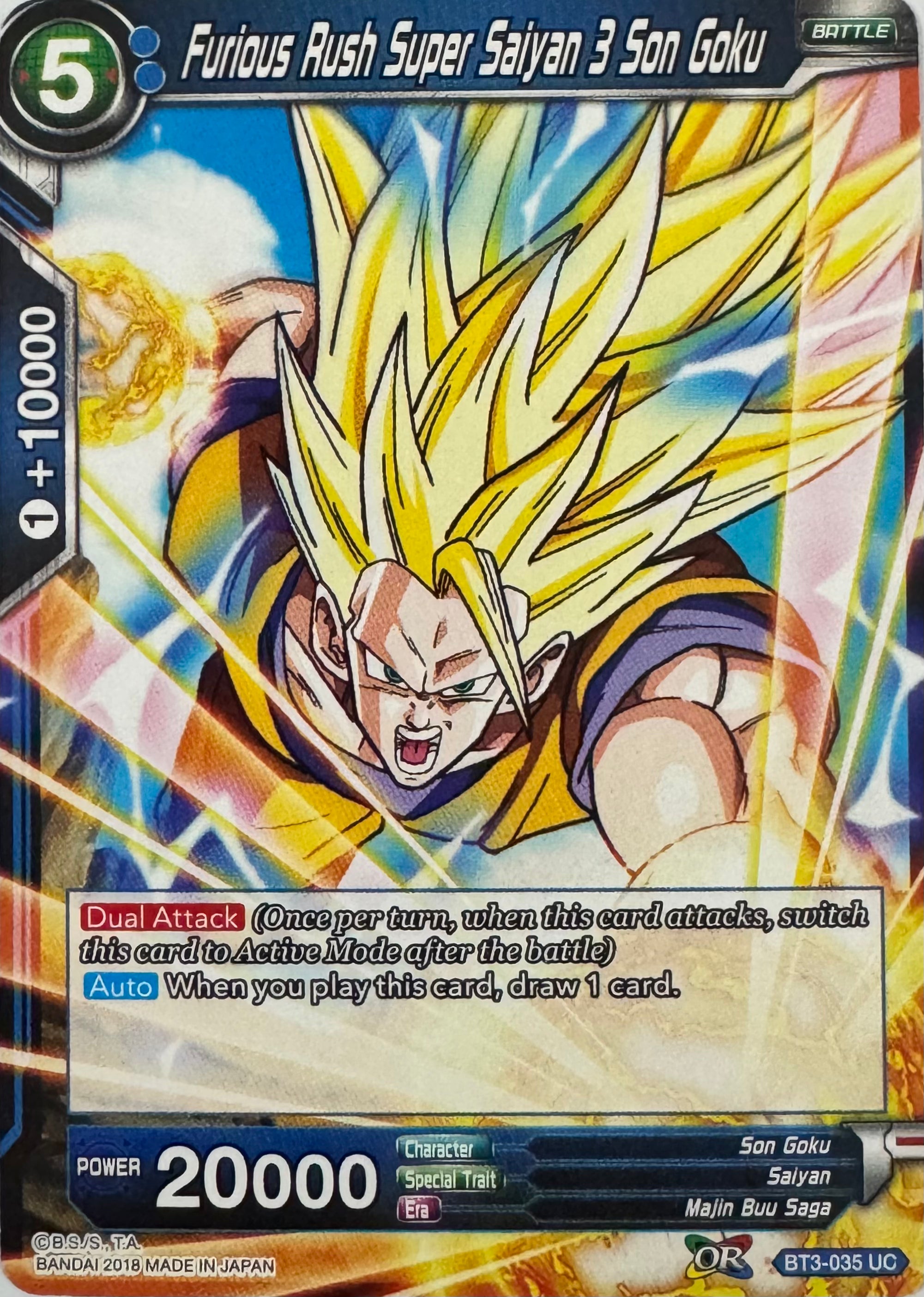 Dragon Ball Tcg Furious Rush Super Saiyan 3 Son Goku Bt3-035