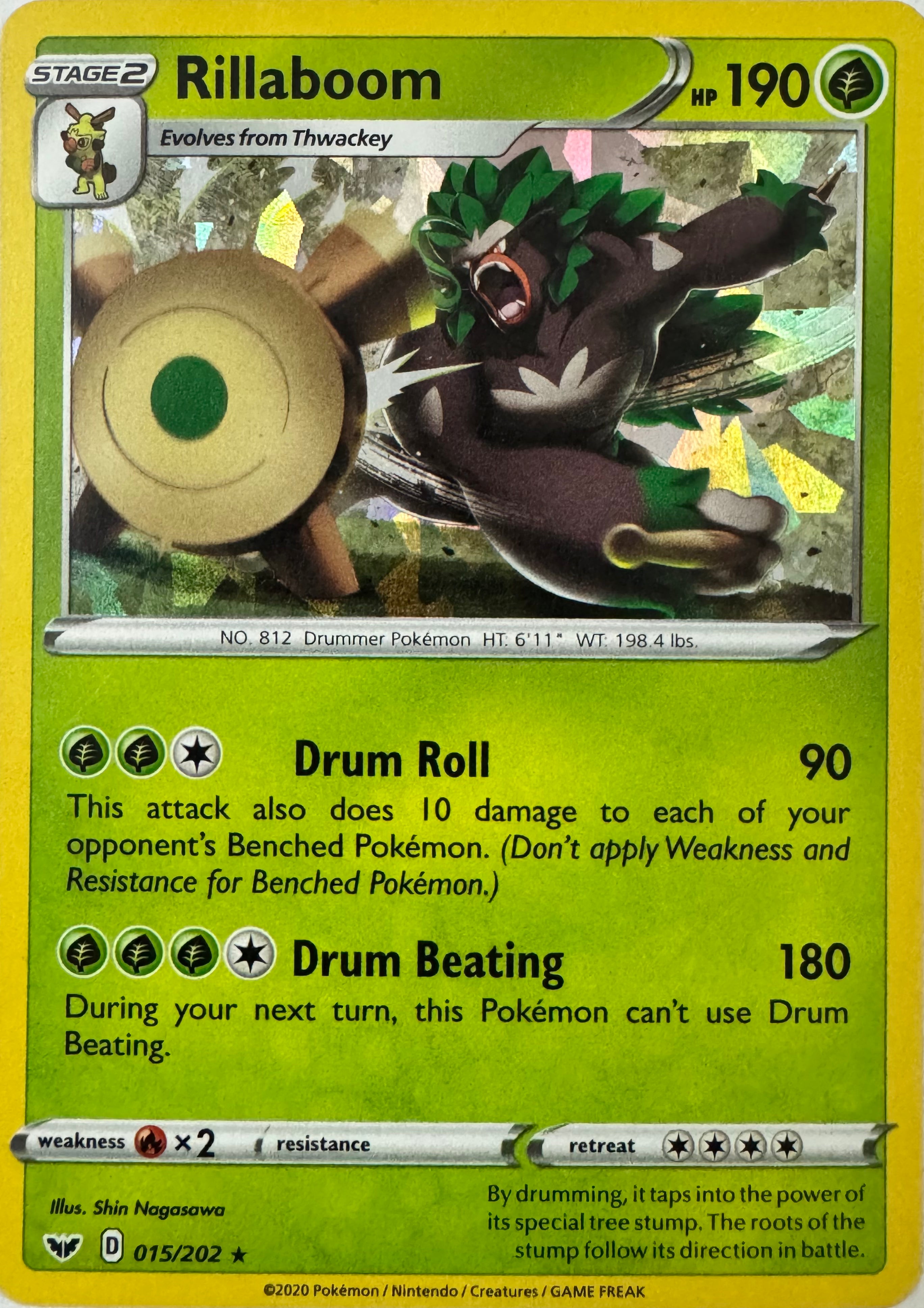 Pokemon Tcg Rillaboom 015/202 Holo