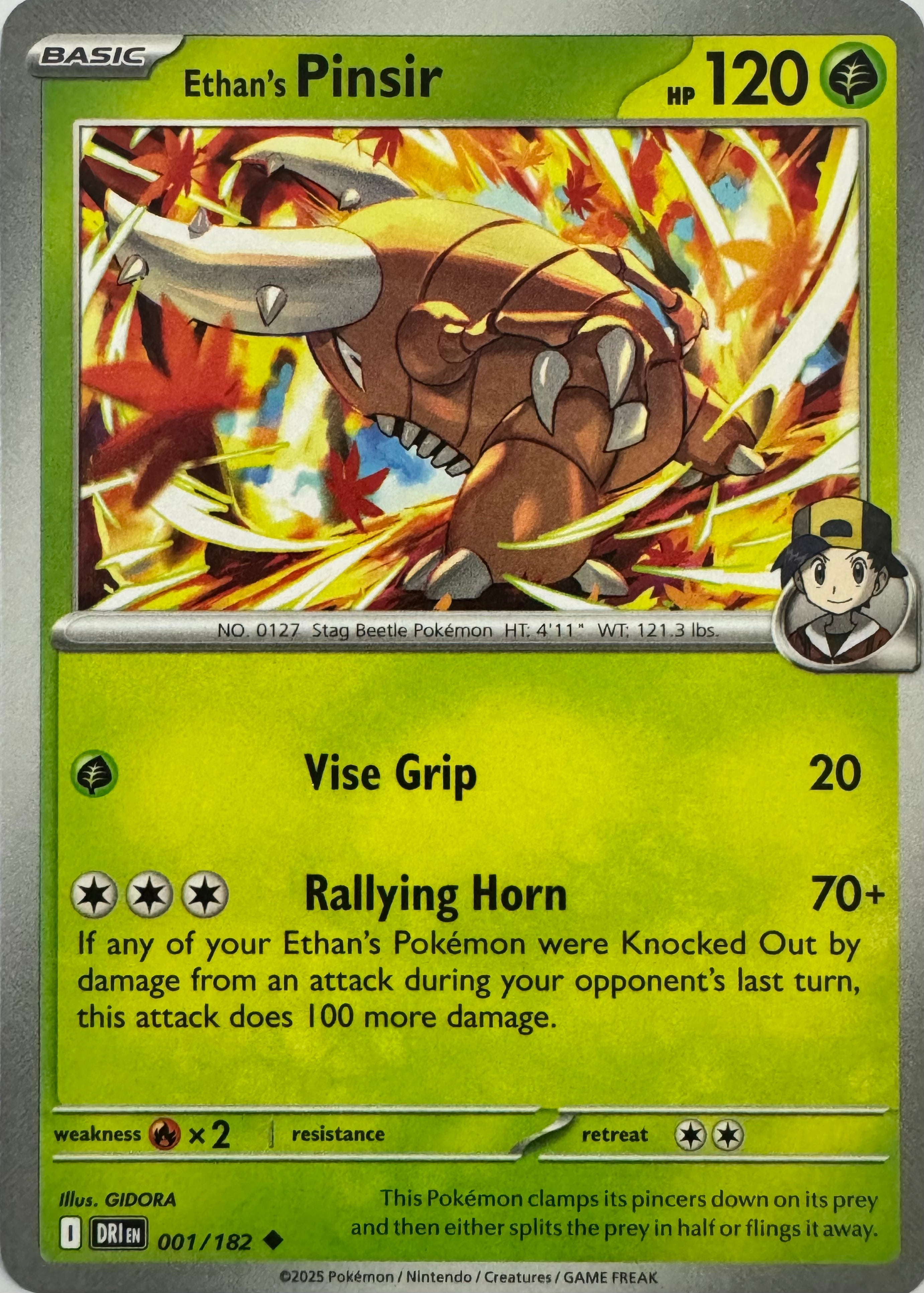 Pokemon Tcg Ethan’s Pinsir 001/182