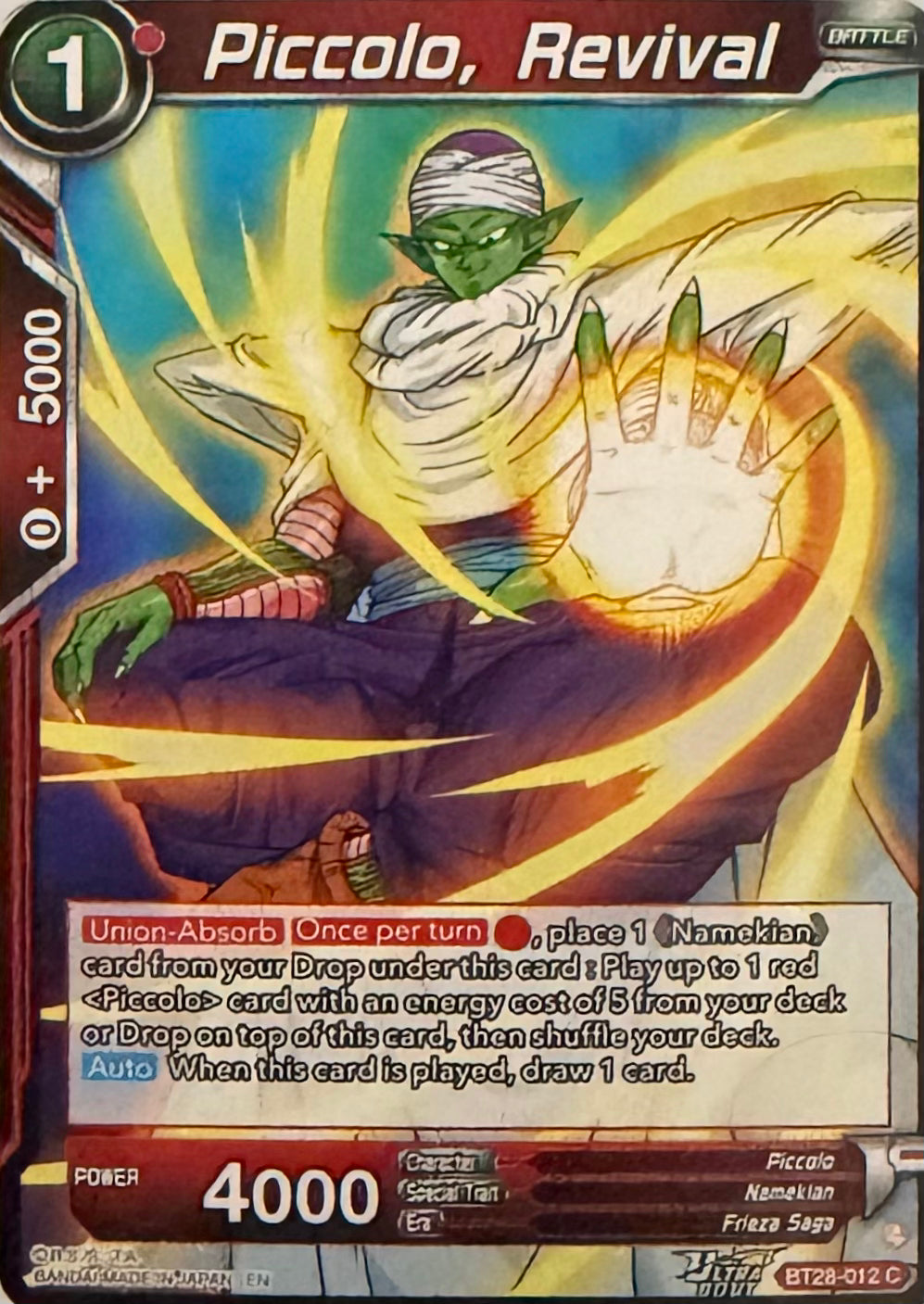 Dragon Ball Tcg Piccolo, Revival BT28-012