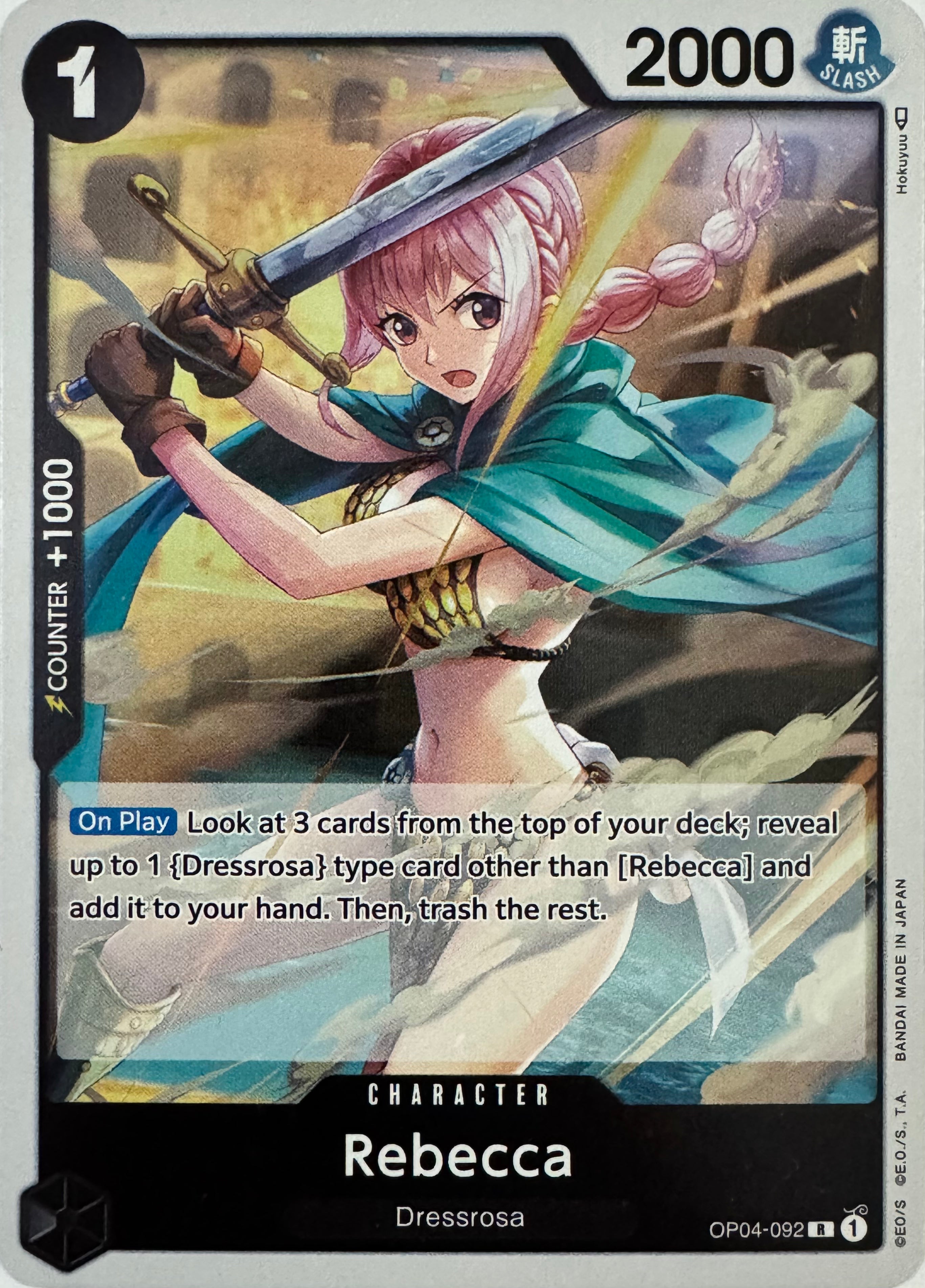 One Piece Tcg Rebecca Op04-092 Foil