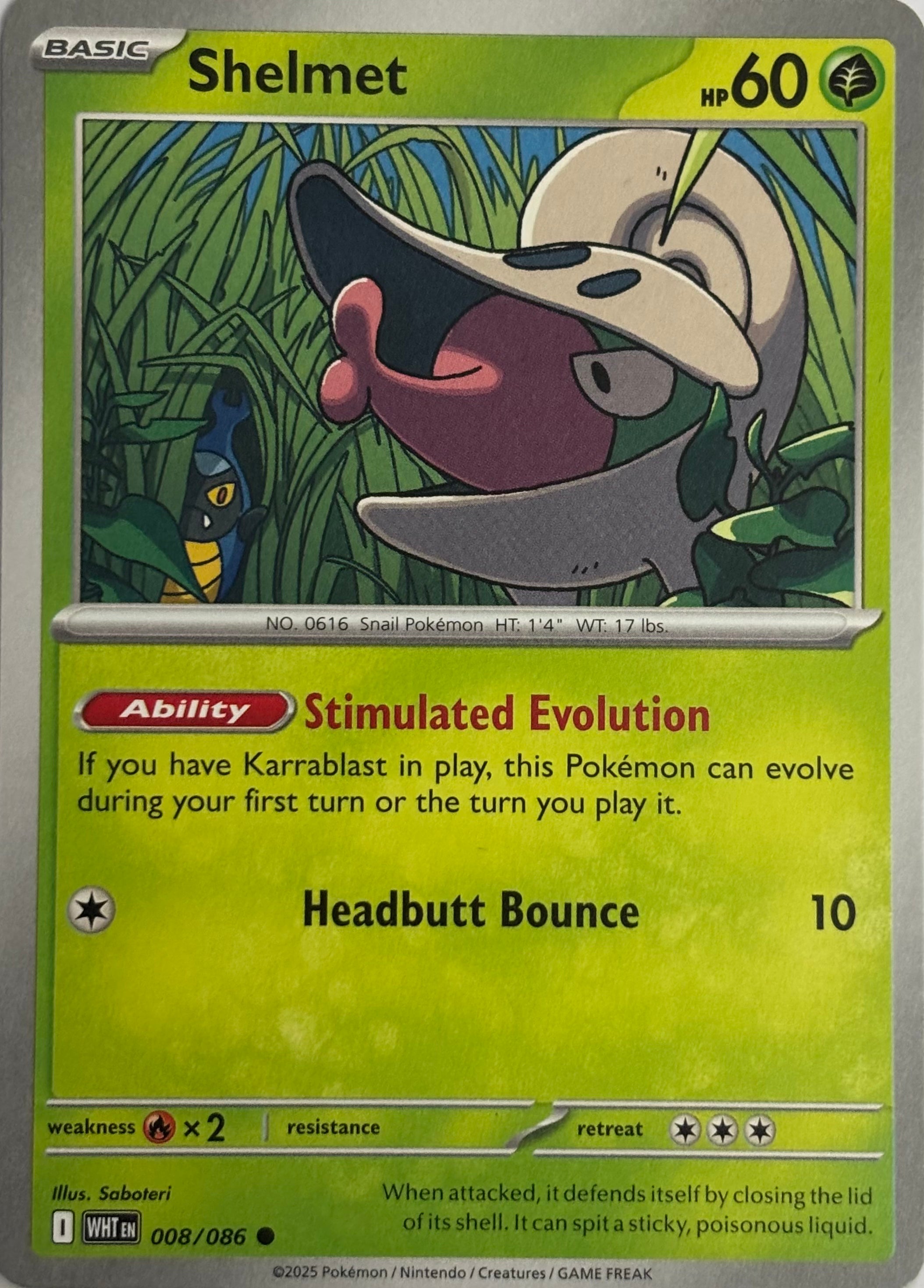 Pokemon Tcg Shelmet 008/086