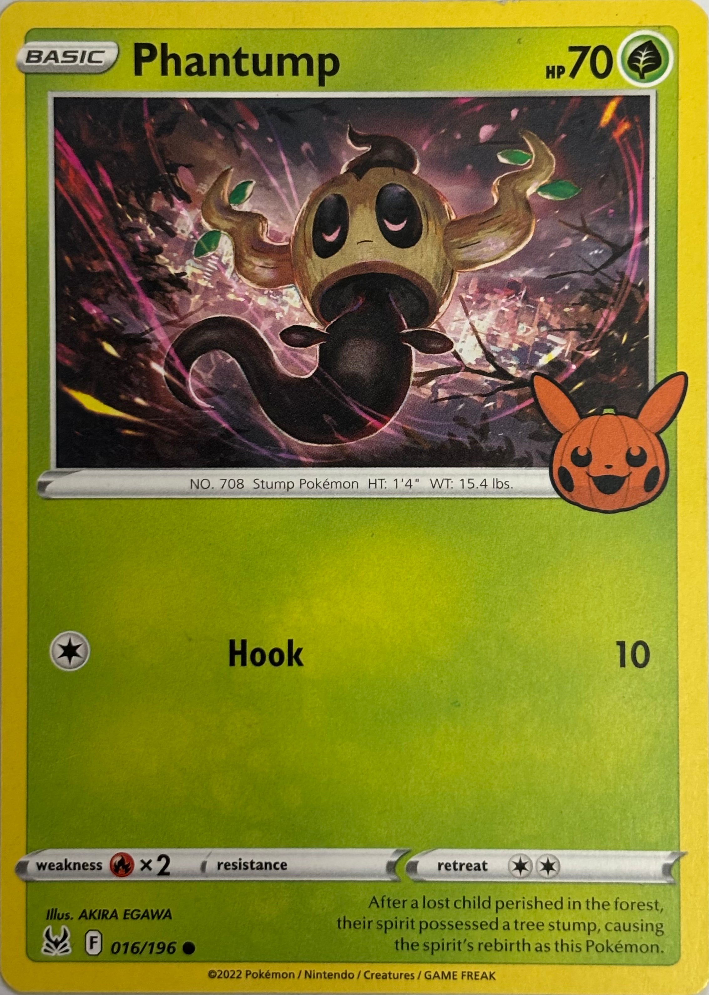 Pokemon Tcg Phantump 016/196 (TTBB23)