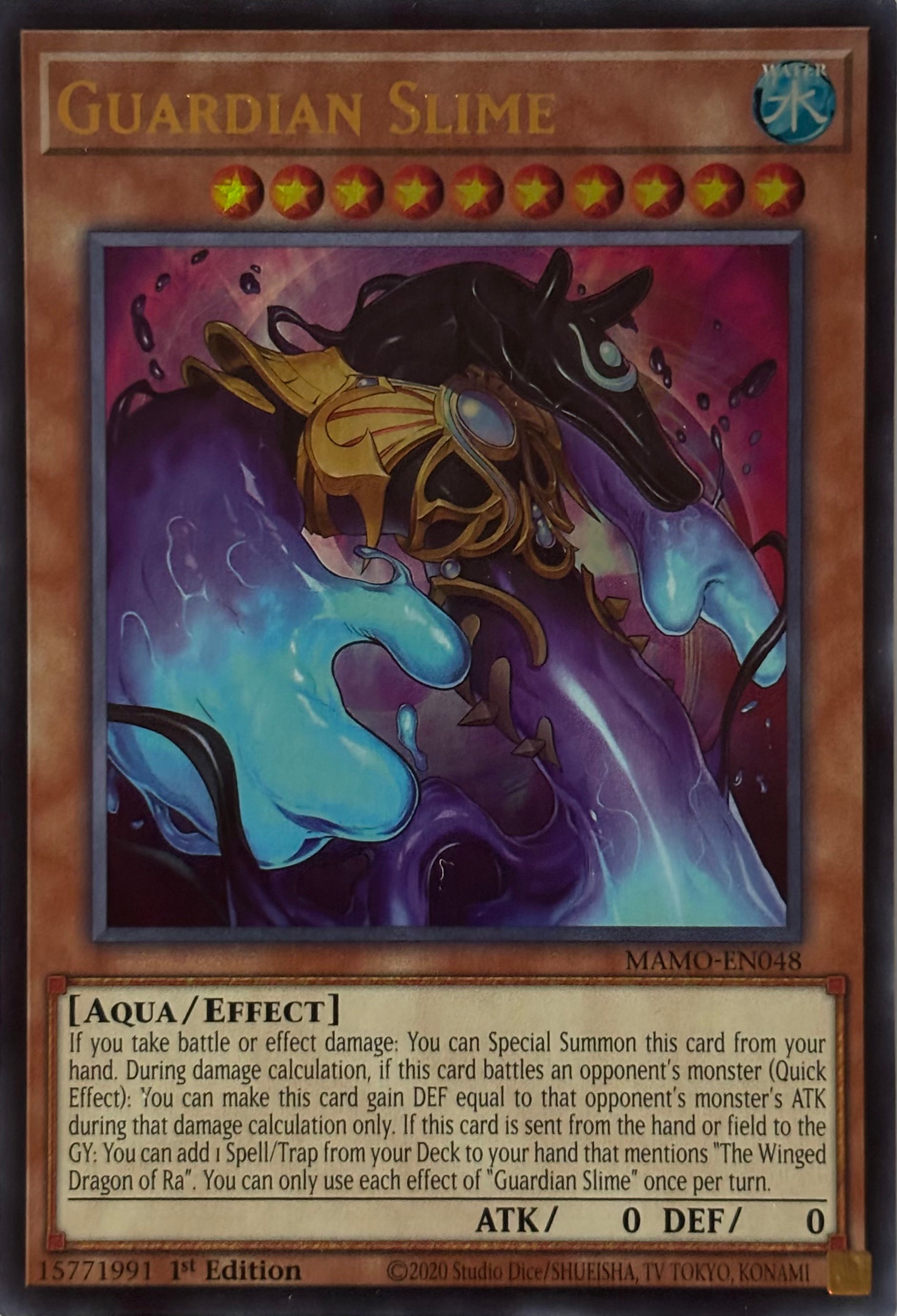 Yugioh! Guardian Slime MAMO-EN048 1st Edition Ultra